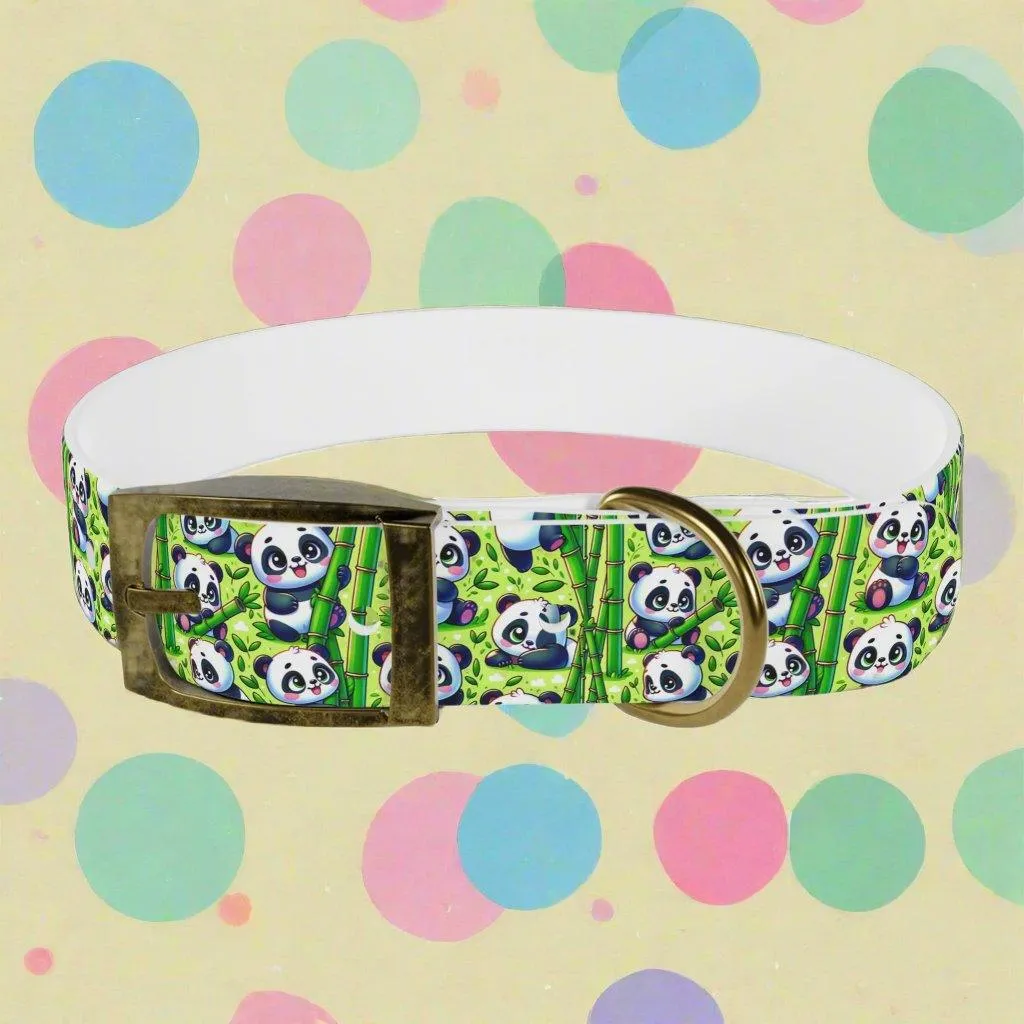 : 🐼 Playful Panda Paws Dog Collar – USA Made 🐾