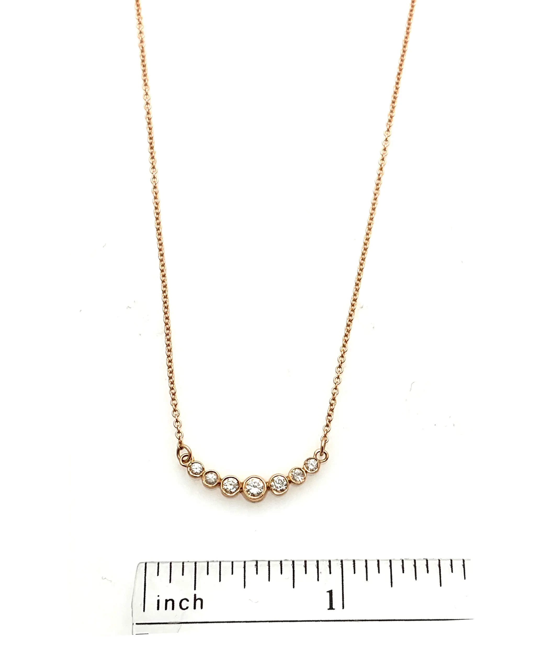 14K Bezel Set Layering Necklace