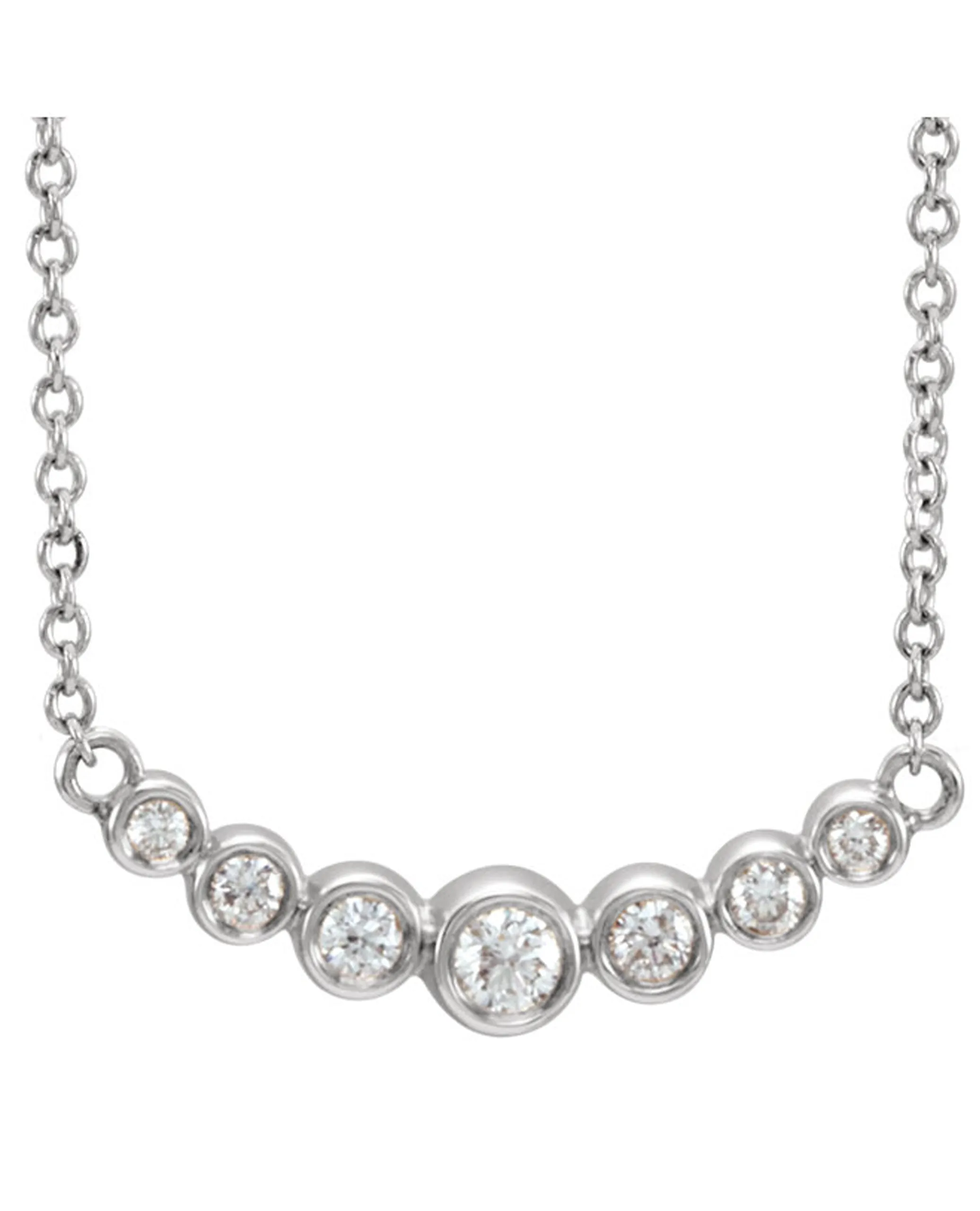 14K Bezel Set Layering Necklace