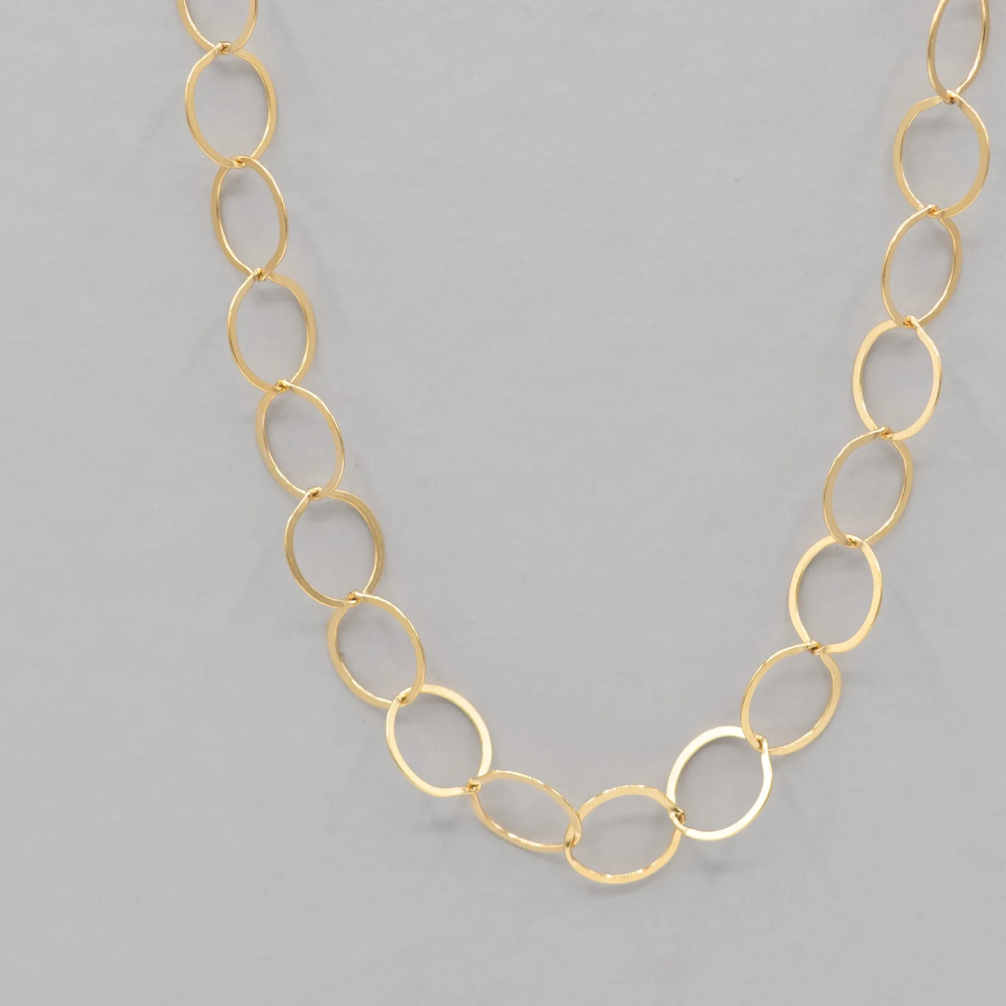 14k Gold Filled 10mm Circle Layering Chain