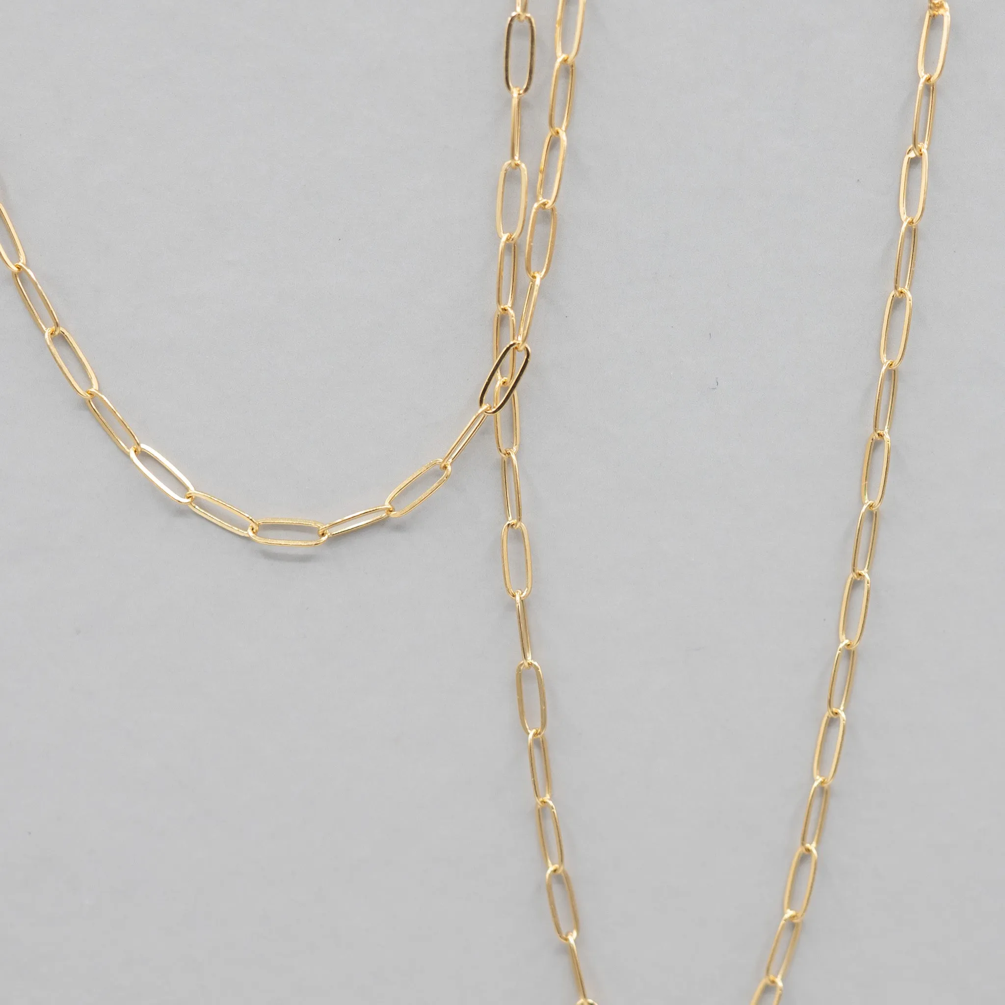 14k Gold Filled Petite Paper Clip Layering Chain