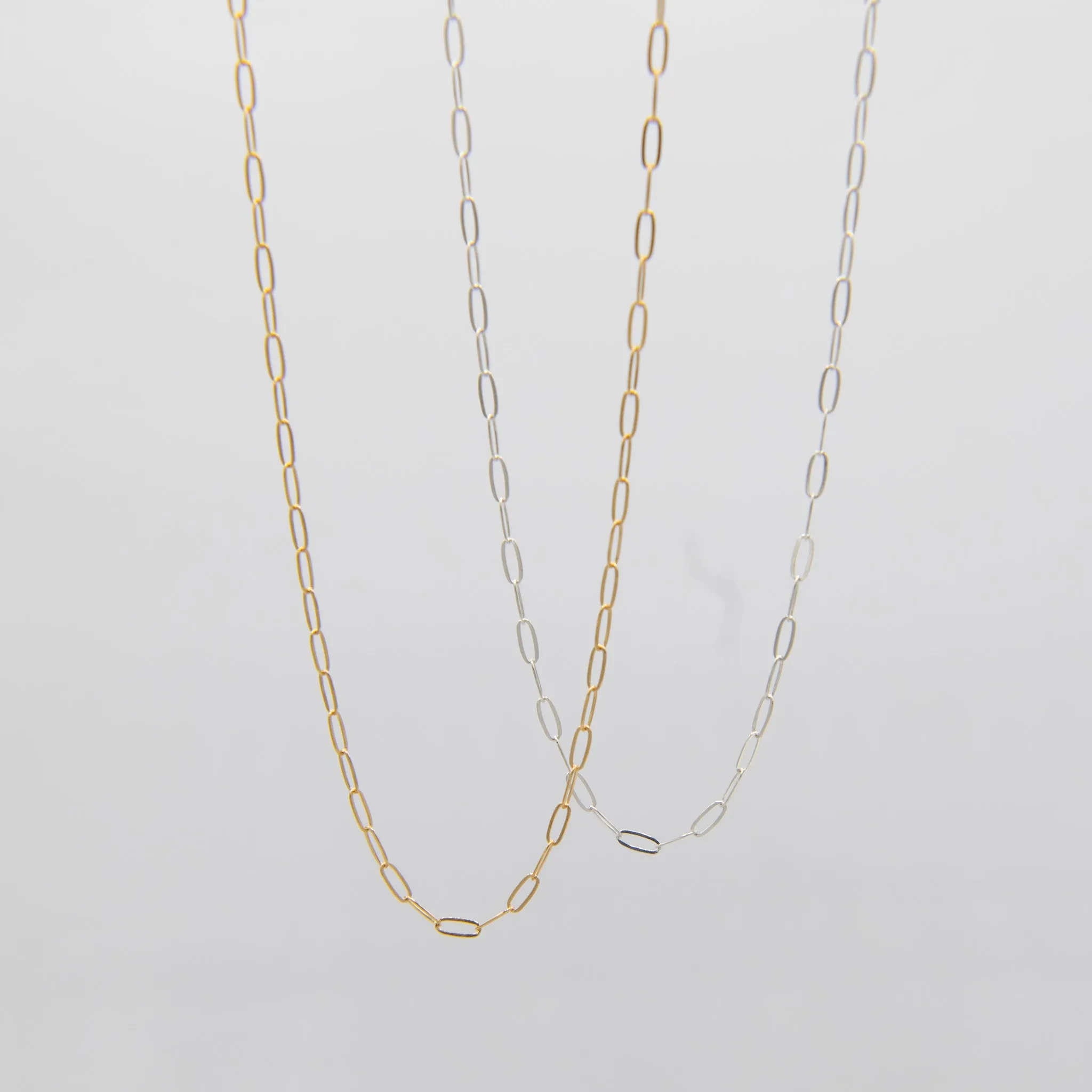 14k Gold Filled Petite Paper Clip Layering Chain