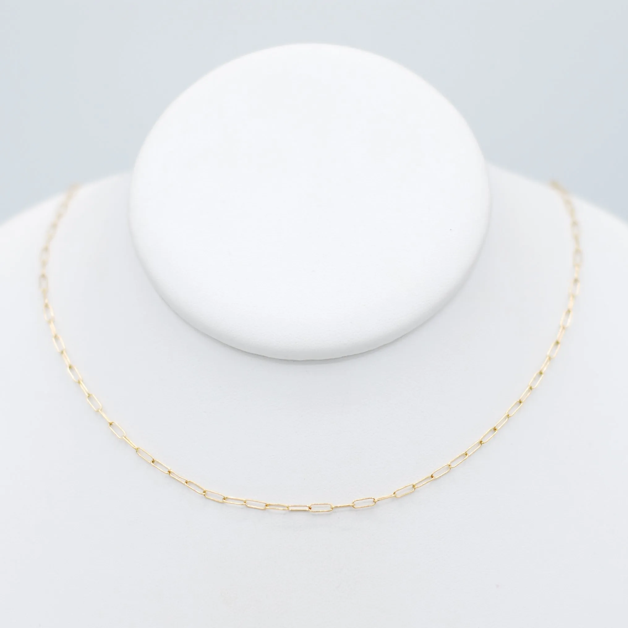 14k Gold Filled Petite Paper Clip Layering Chain