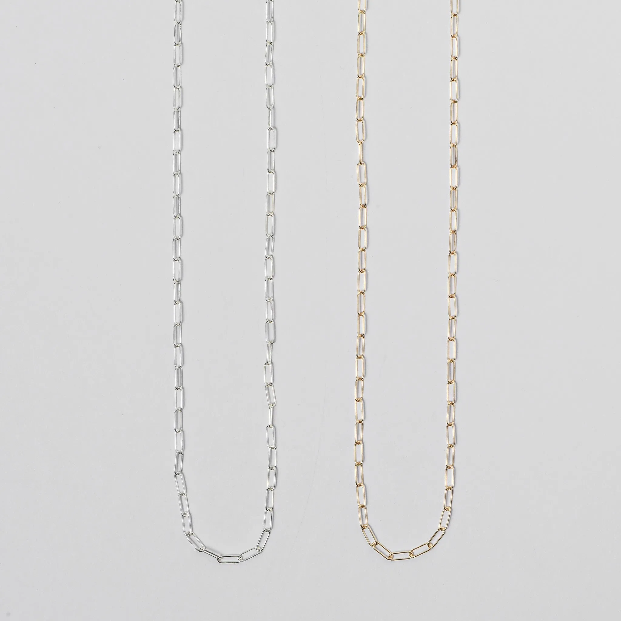 14k Gold Filled Petite Paper Clip Layering Chain