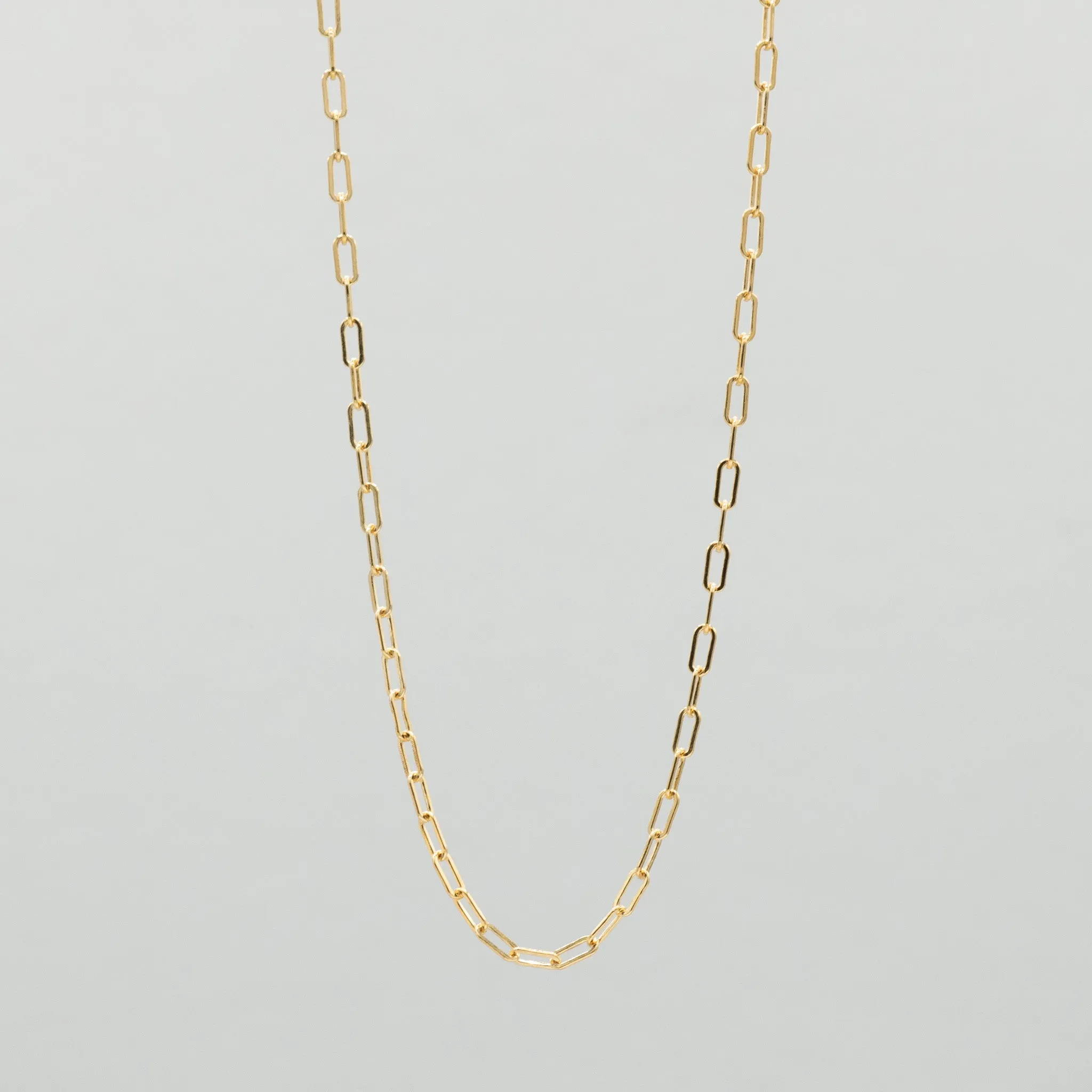 14k Gold Filled Small Paper Clip Layering Chain