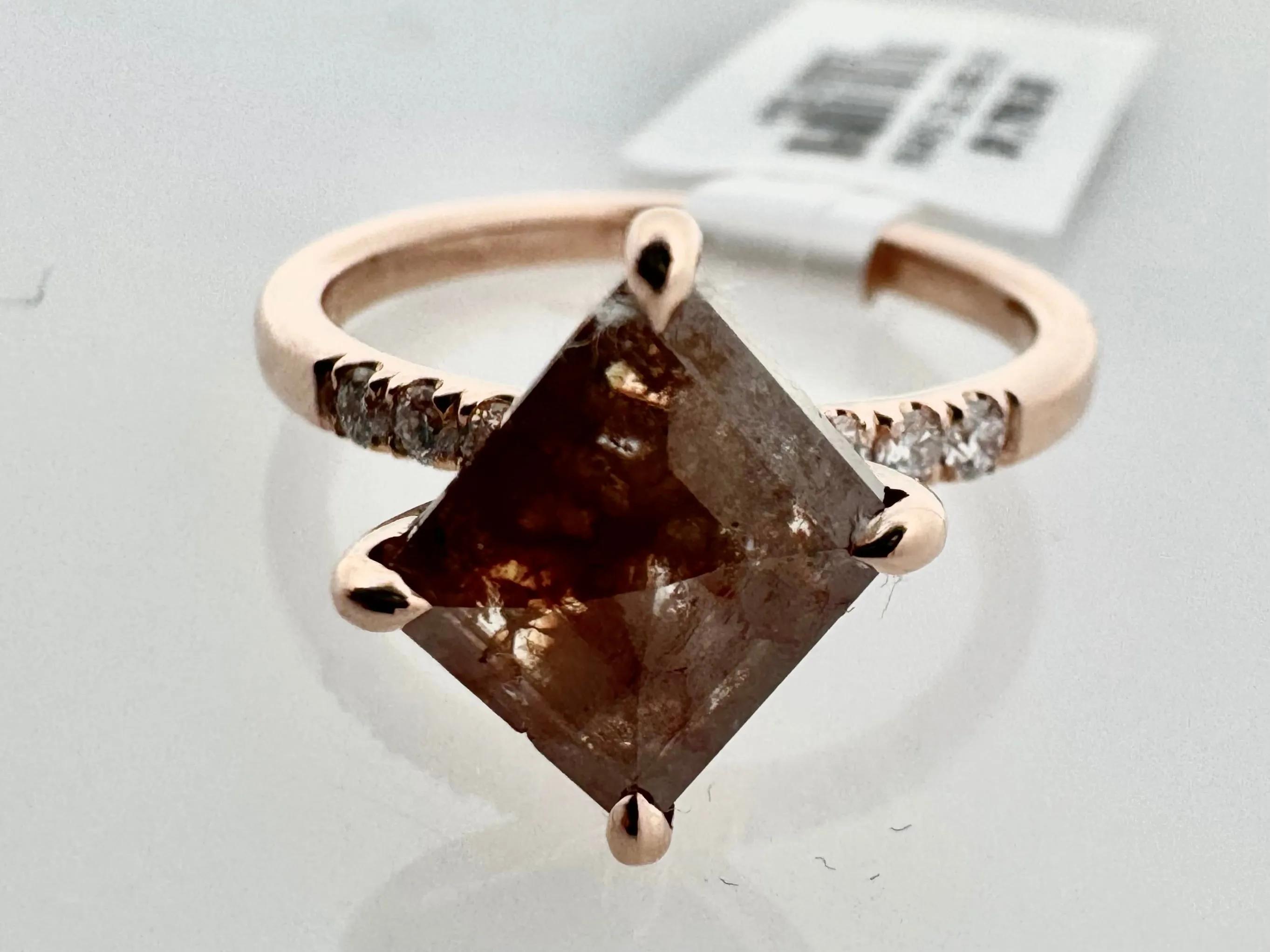 14K Rose Gold 1.39ct. Brown Diamond Fashion Ring