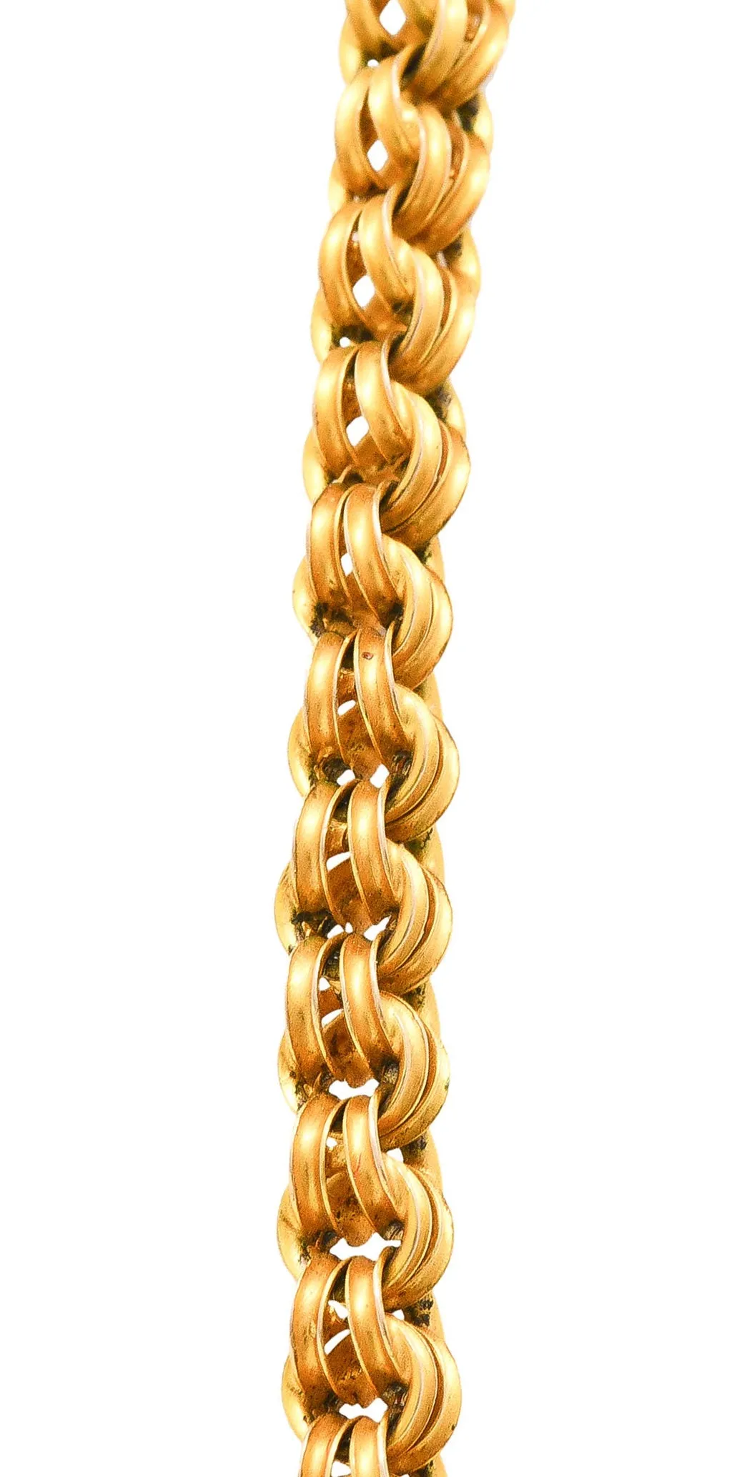 1880's Victorian 14 Karat Yellow Gold Link Chain Necklace