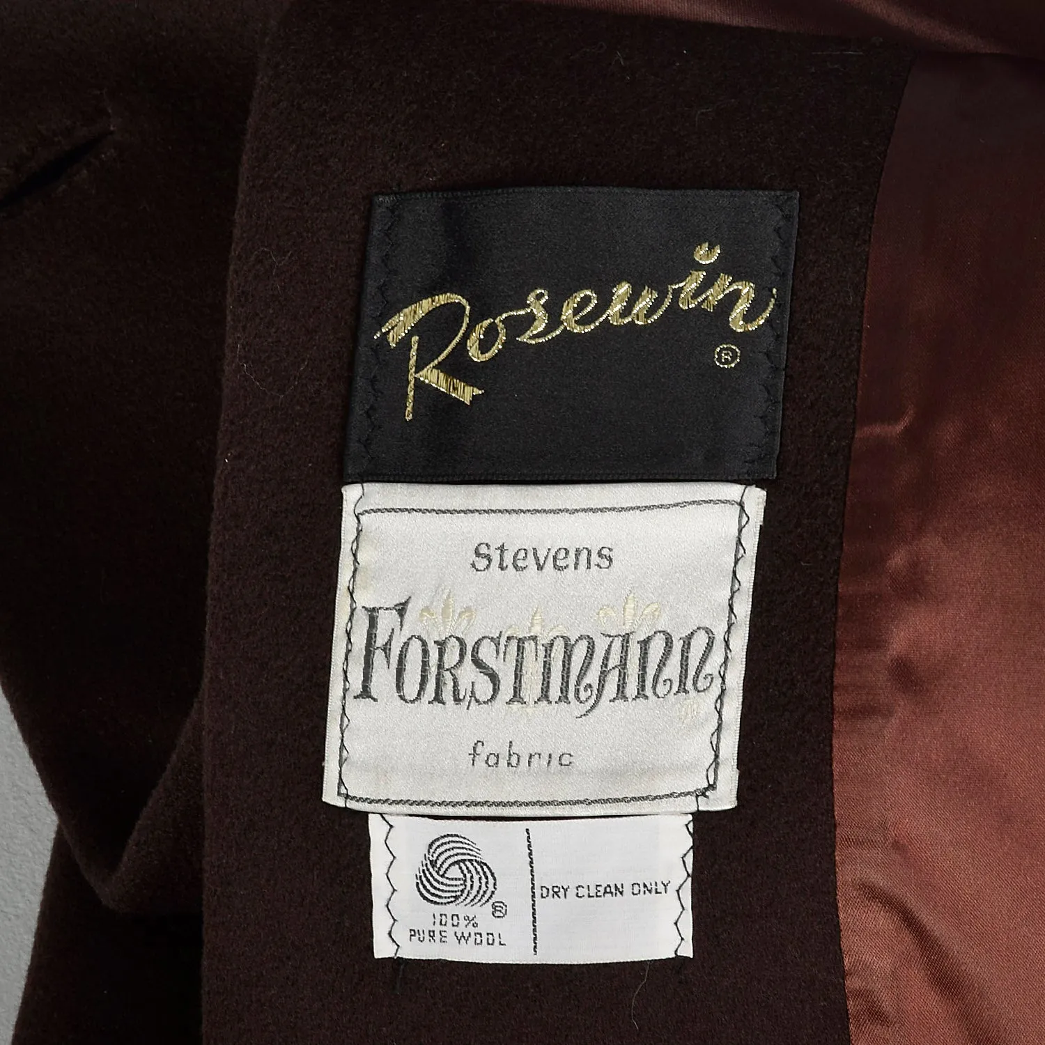 1960s Forstmann Brown Wool Coat