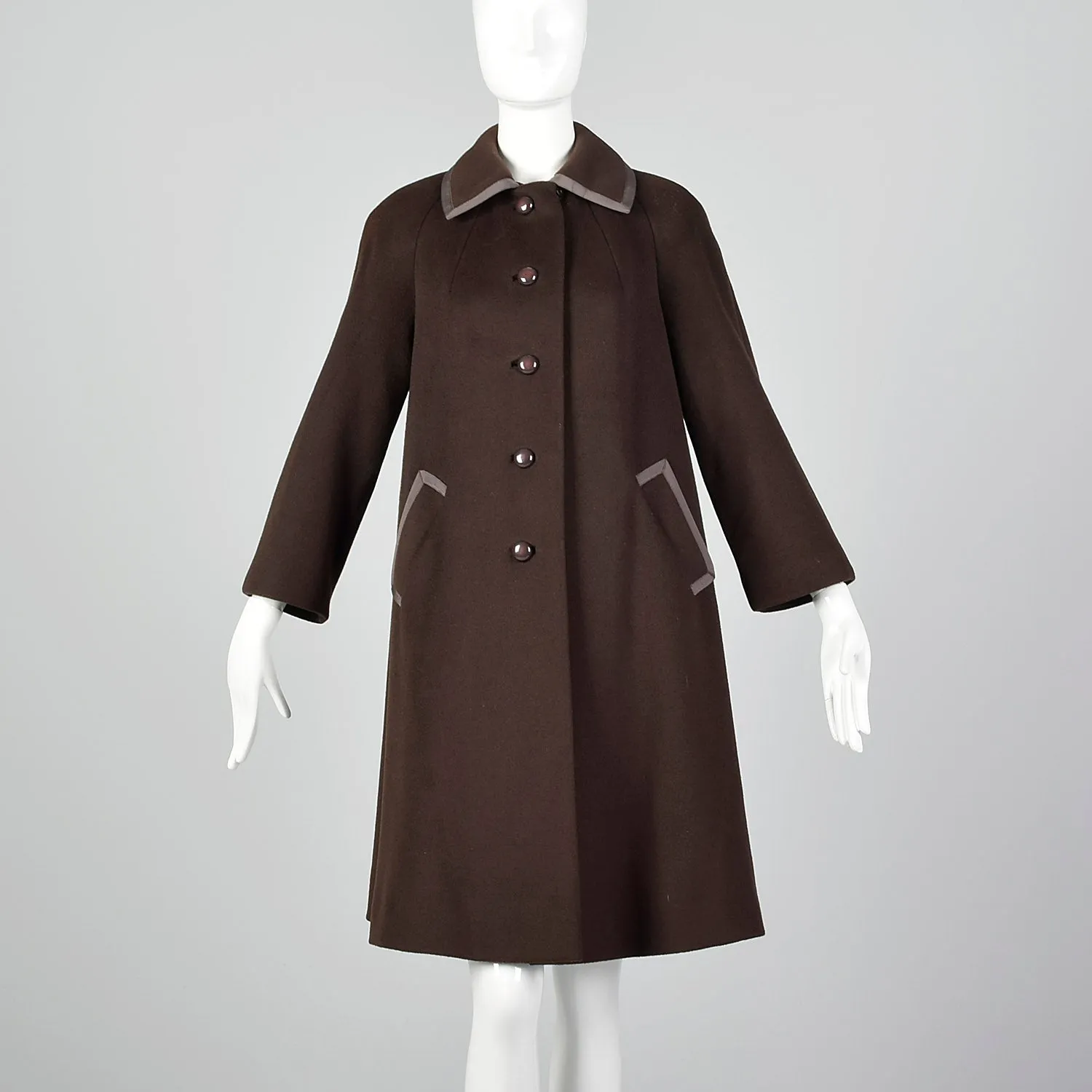 1960s Forstmann Brown Wool Coat