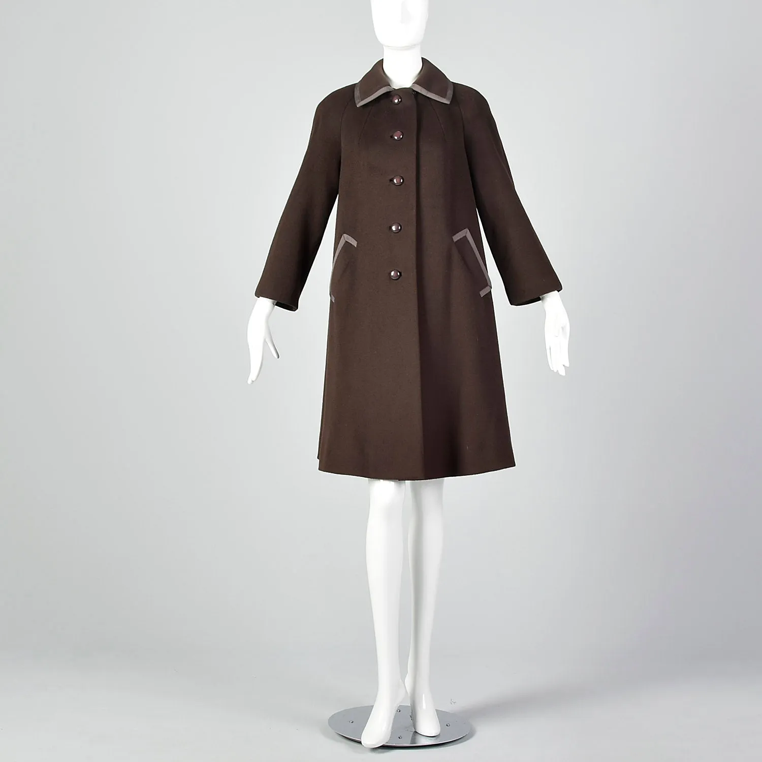 1960s Forstmann Brown Wool Coat