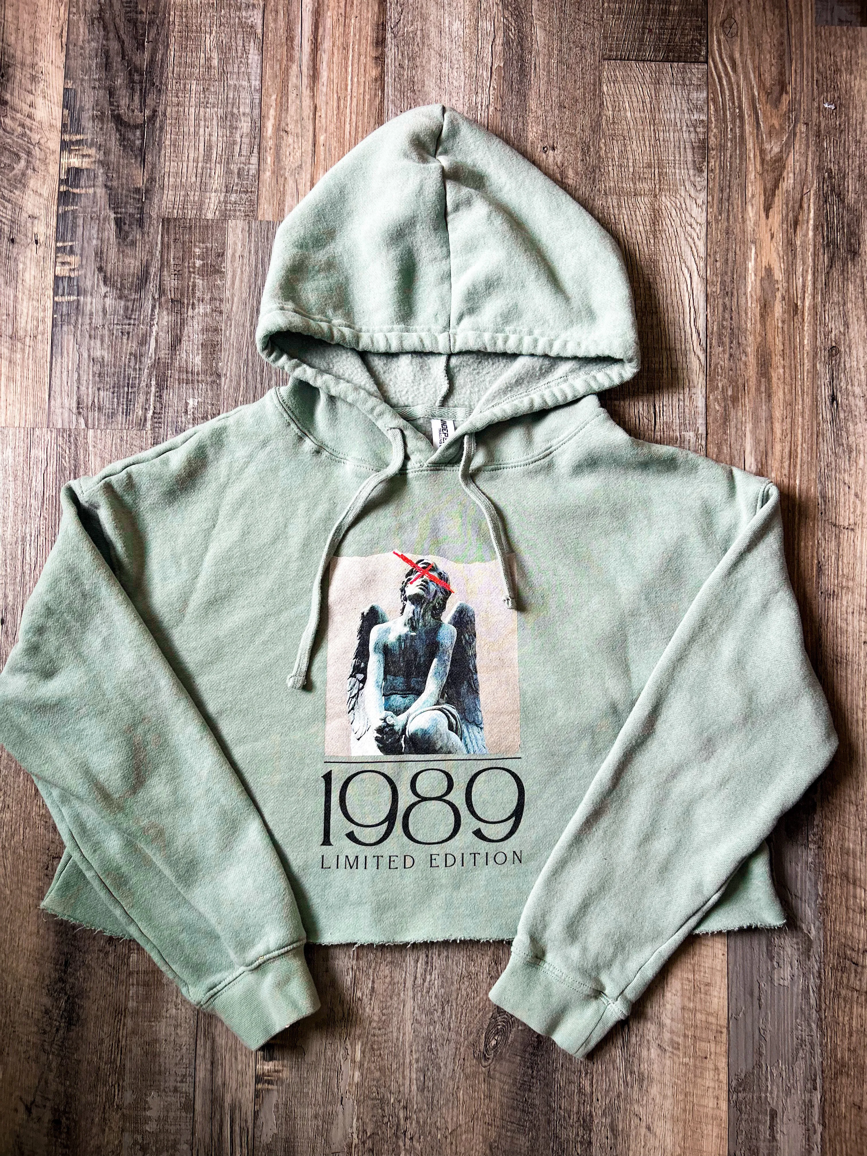 1989 Angel Cropped Hooded Sweatshirt