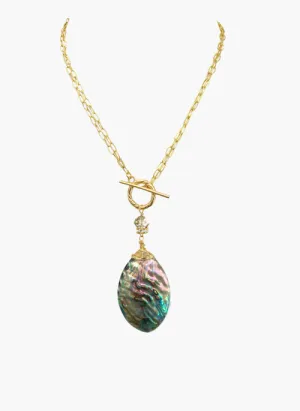 2 Way Kelly Abalone & Mother of Pearl Reversible Necklace