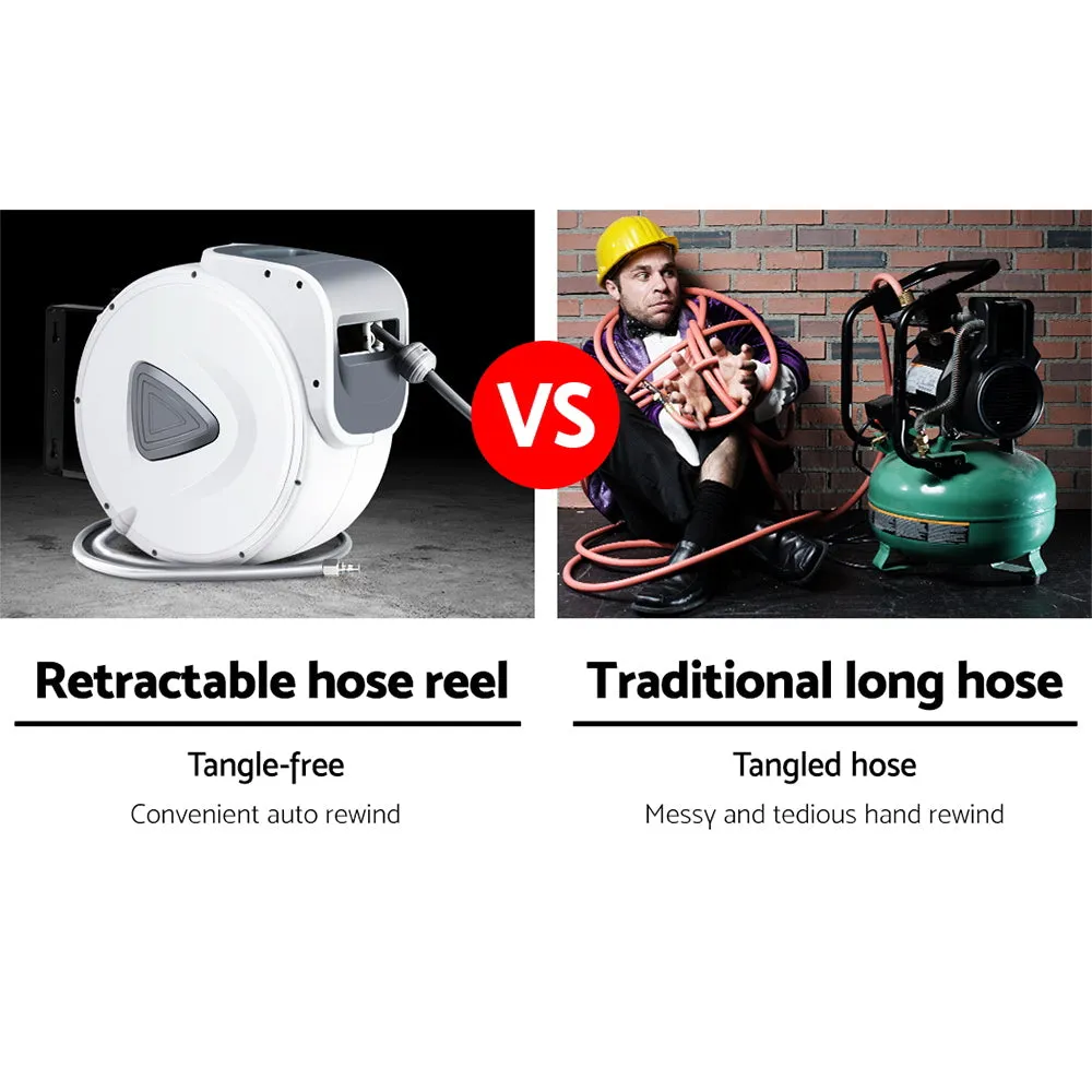 20m Retractable Swivel Air Hose Reel, UV-Resistant – GIANTZ