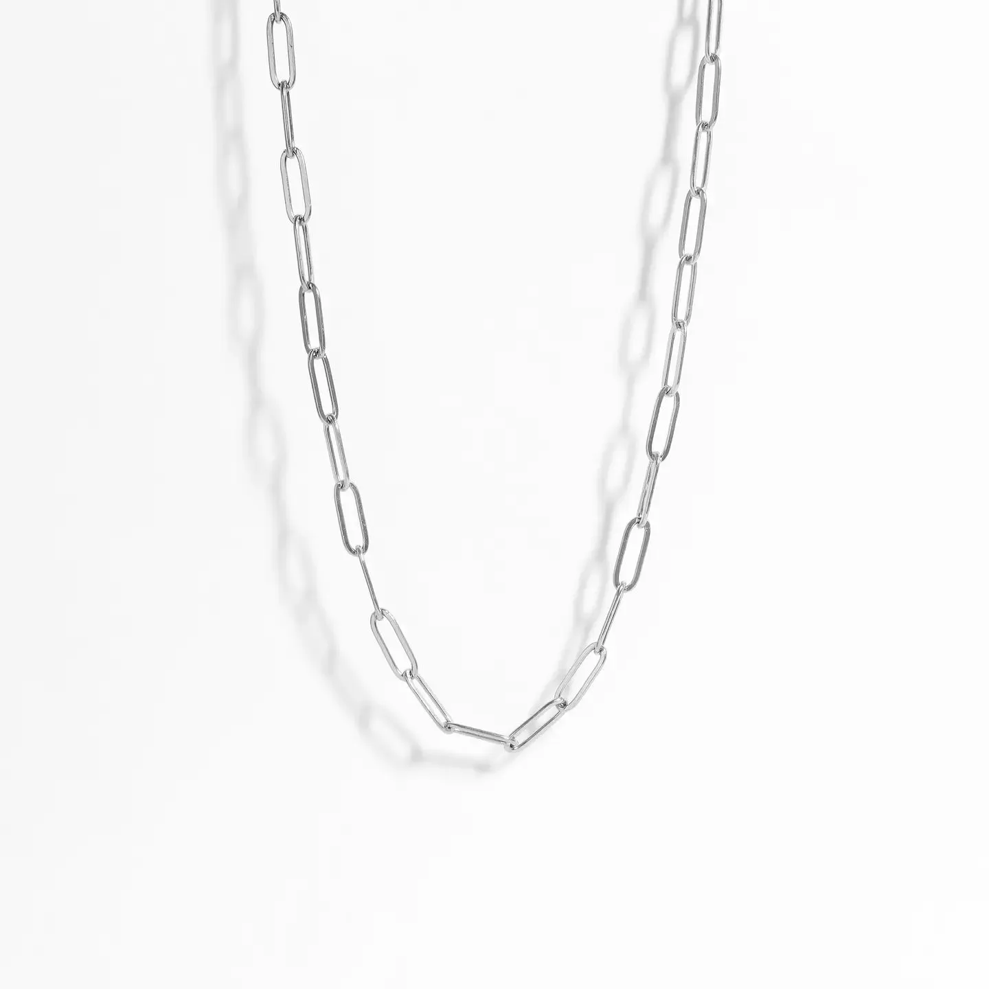 4mm Paperclip Chain Layering Necklace