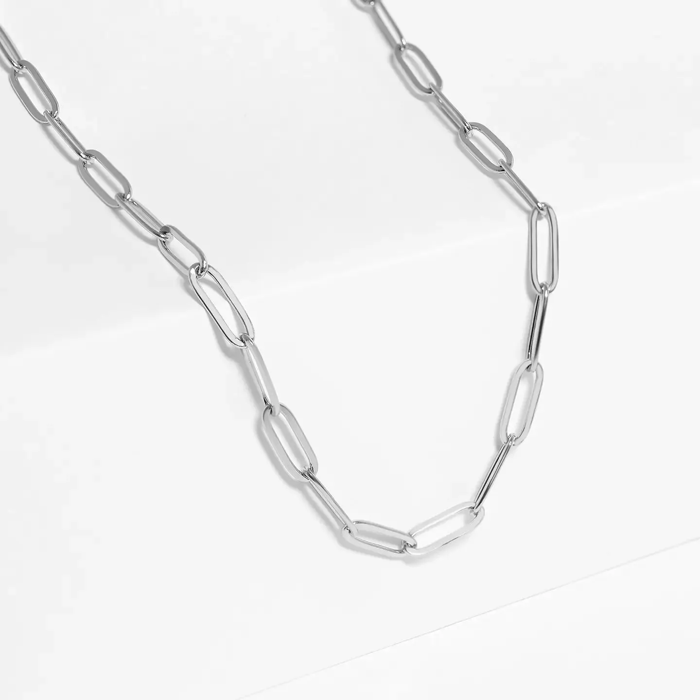 4mm Paperclip Chain Layering Necklace