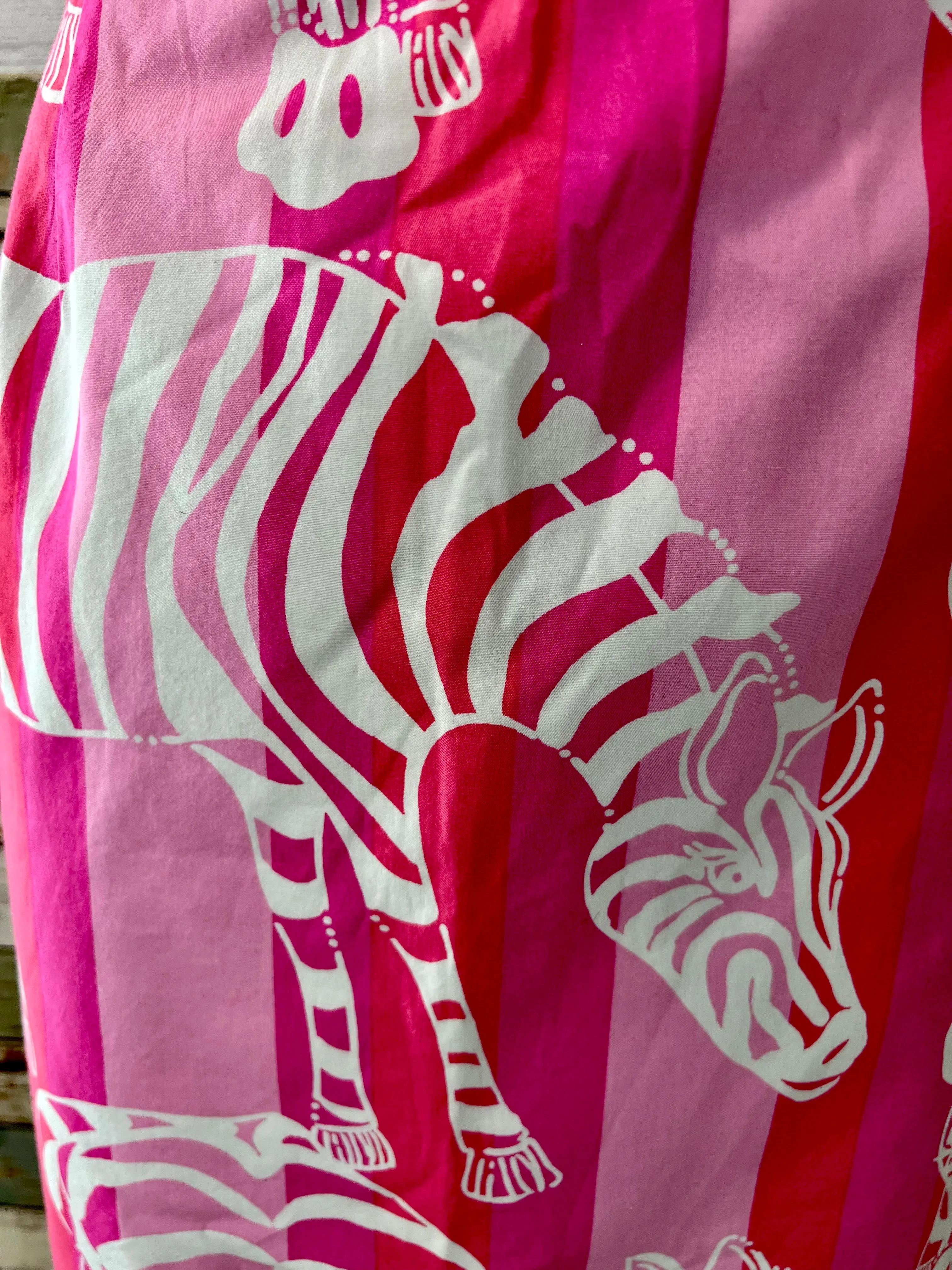 90’s Pink & White Zebra Print Skirt By Lilly Pulitzer