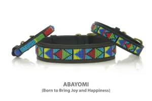 ABAYOMI (Born to Bring Joy and Happiness) Maasai Beaded Kenya Collars and Leashes