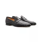 AGADIR BLACK BRAIDED GOATSKIN  GOATSKIN LEATHER SOLE