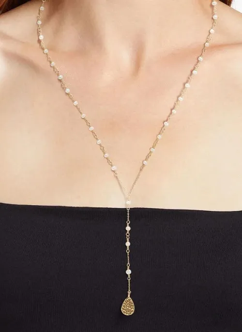 Ainsley Pearl Y Necklace