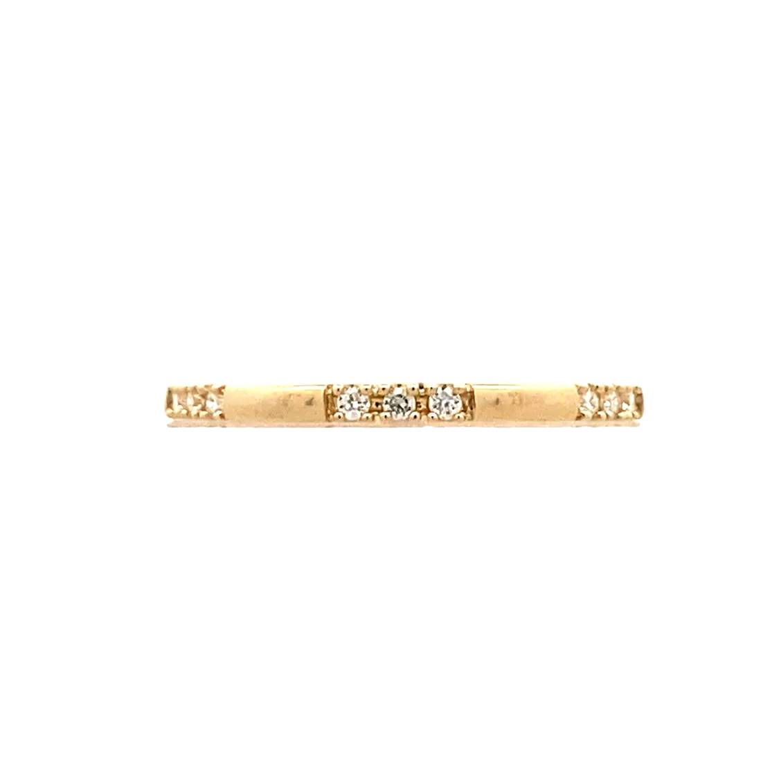 Allison Kaufman Co. Yellow Gold Diamond Station Ring