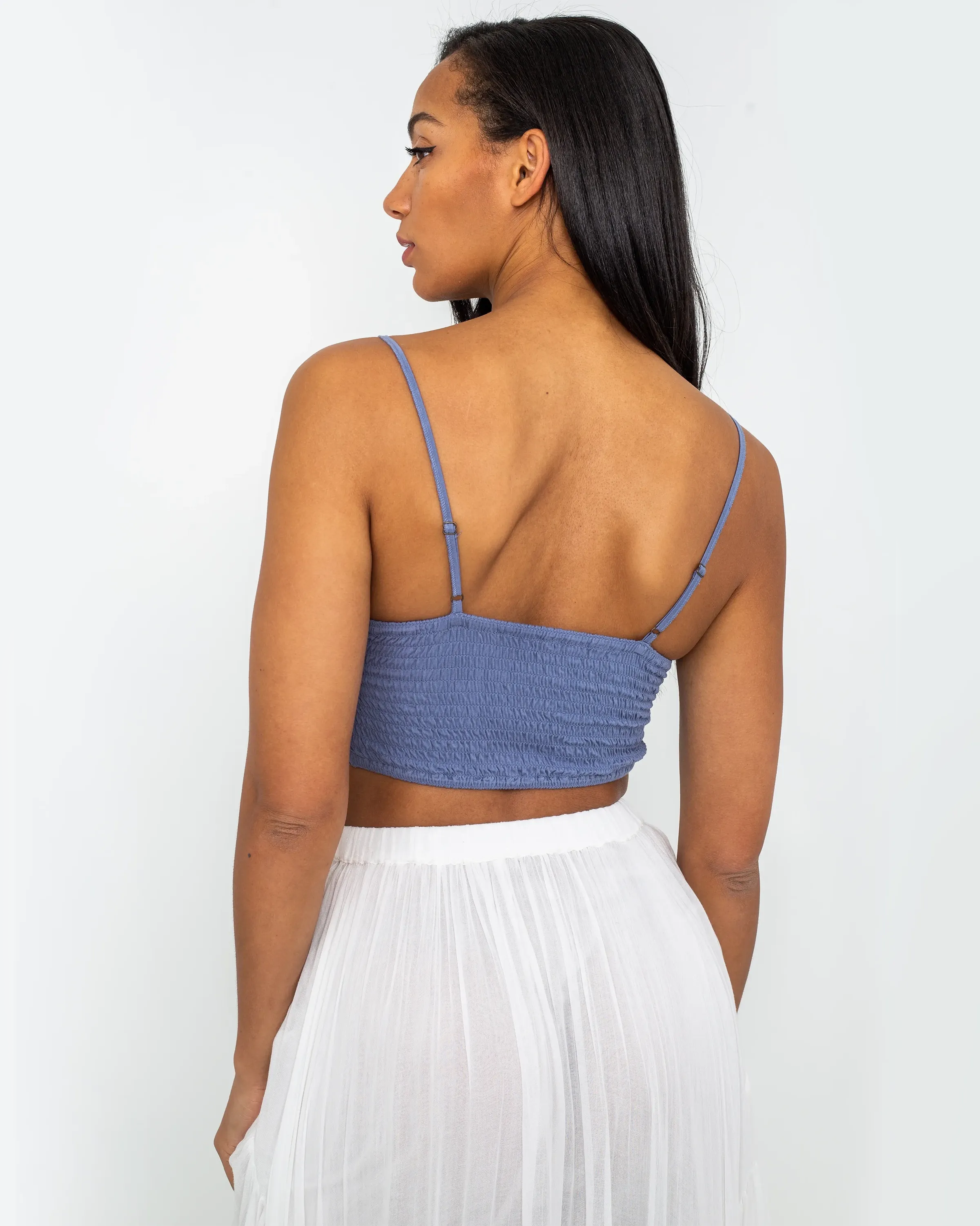 Amina Bralette in Blue Granite