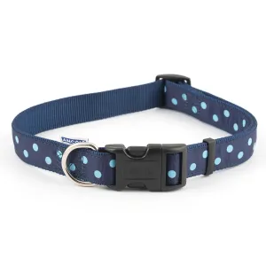 Ancol Patterned Collection Dog Collar Navy/Polka Dot