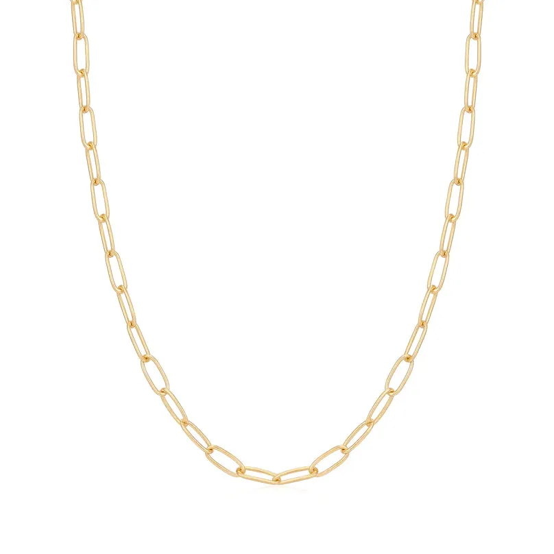 Ania Haie Gold Plated Oval Link Chain Necklace