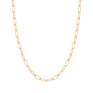 Ania Haie Gold Plated Oval Link Chain Necklace