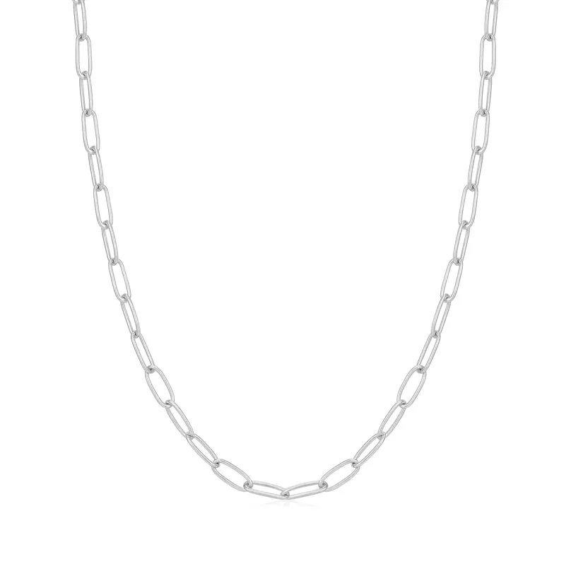 Ania Haie Sterling Silver Oval Link Chain Necklace