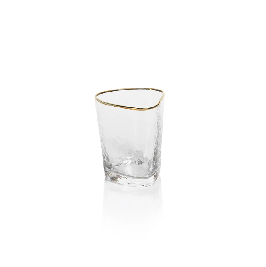 Aperitivo Triangular DOF Glass w/ Gold Rim