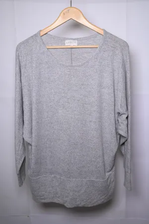 Apricot Grey Oversized Medium Sweatshirt