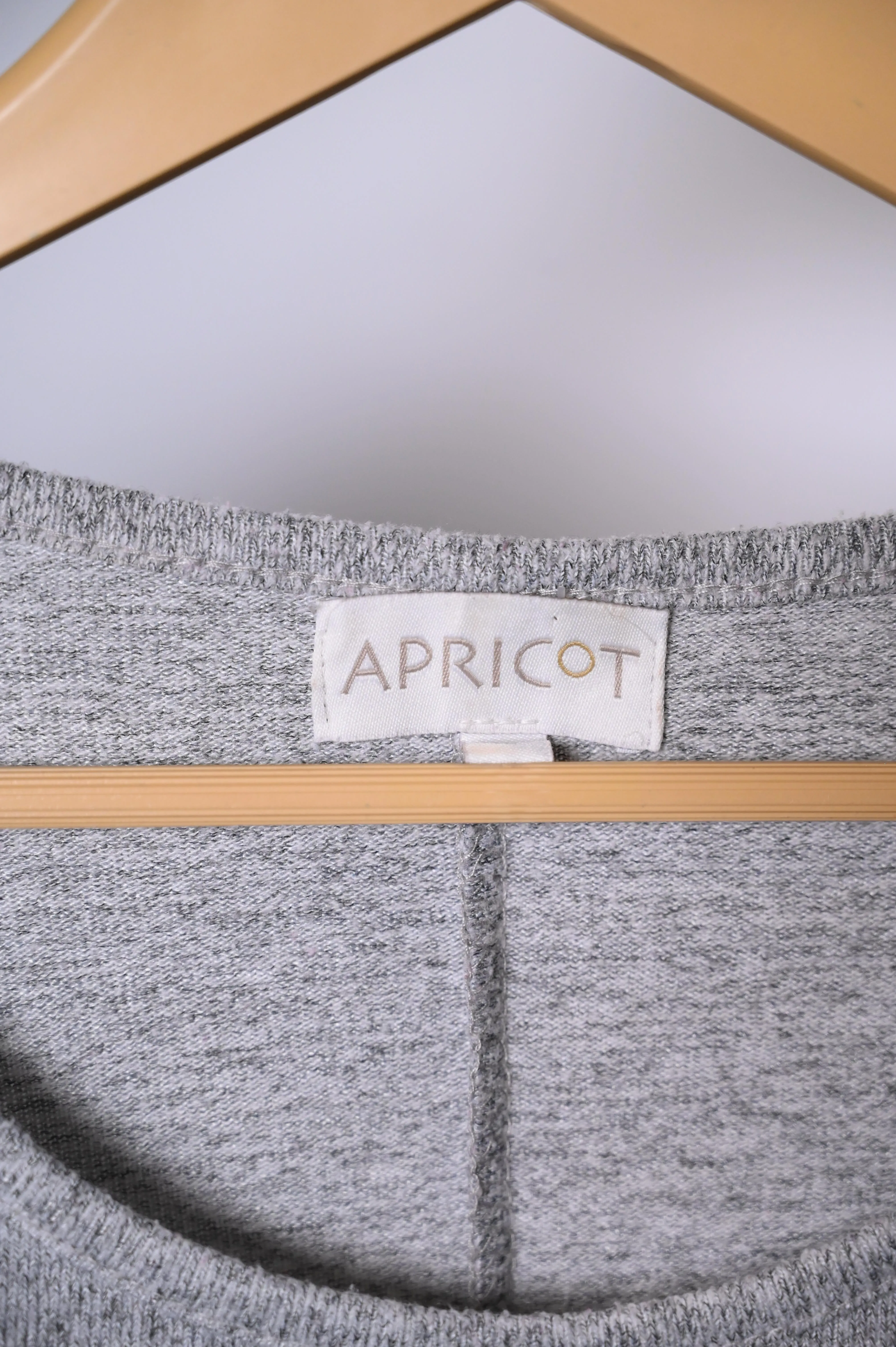 Apricot Grey Oversized Medium Sweatshirt