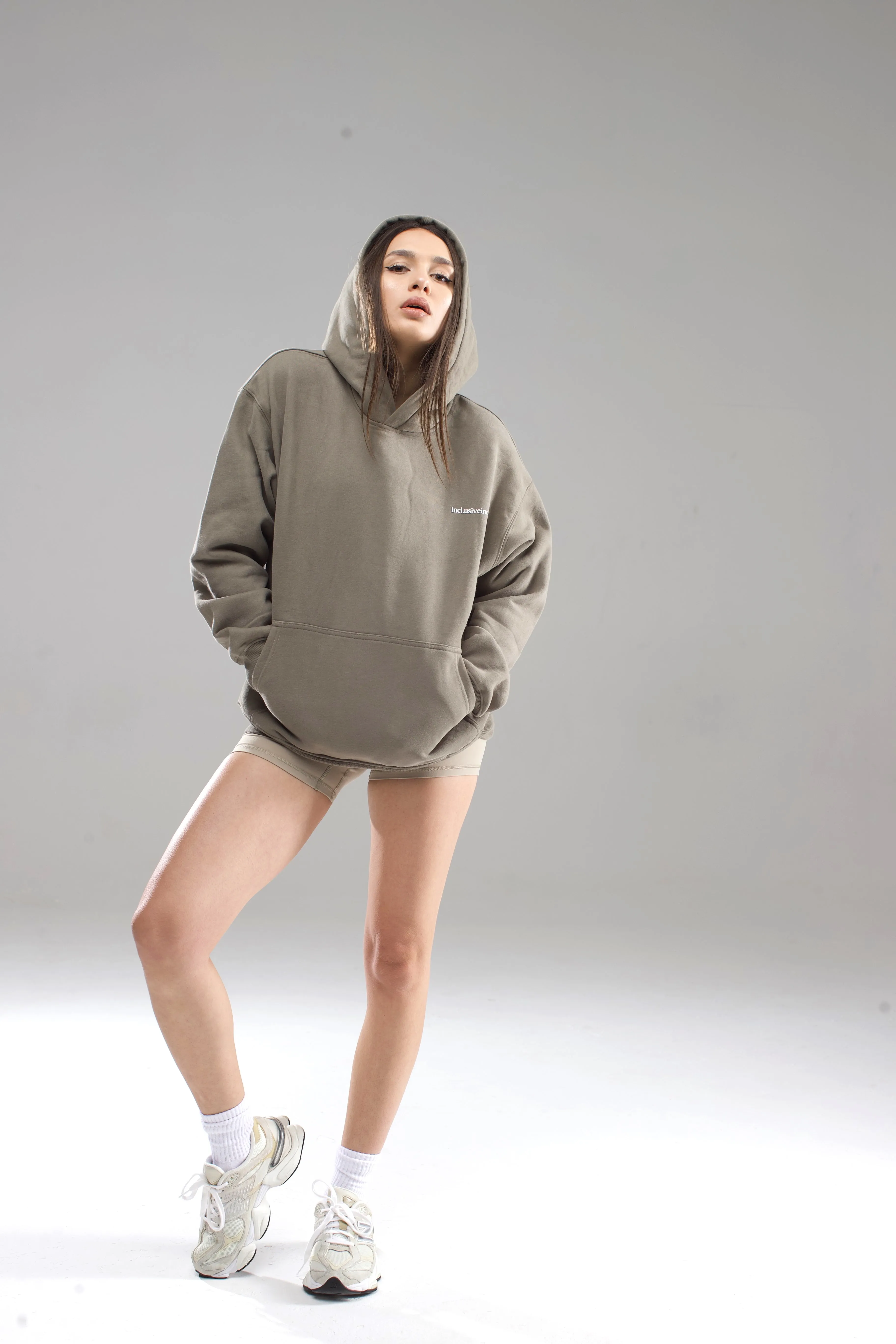 Army Green Luxe Oversized Hoodie