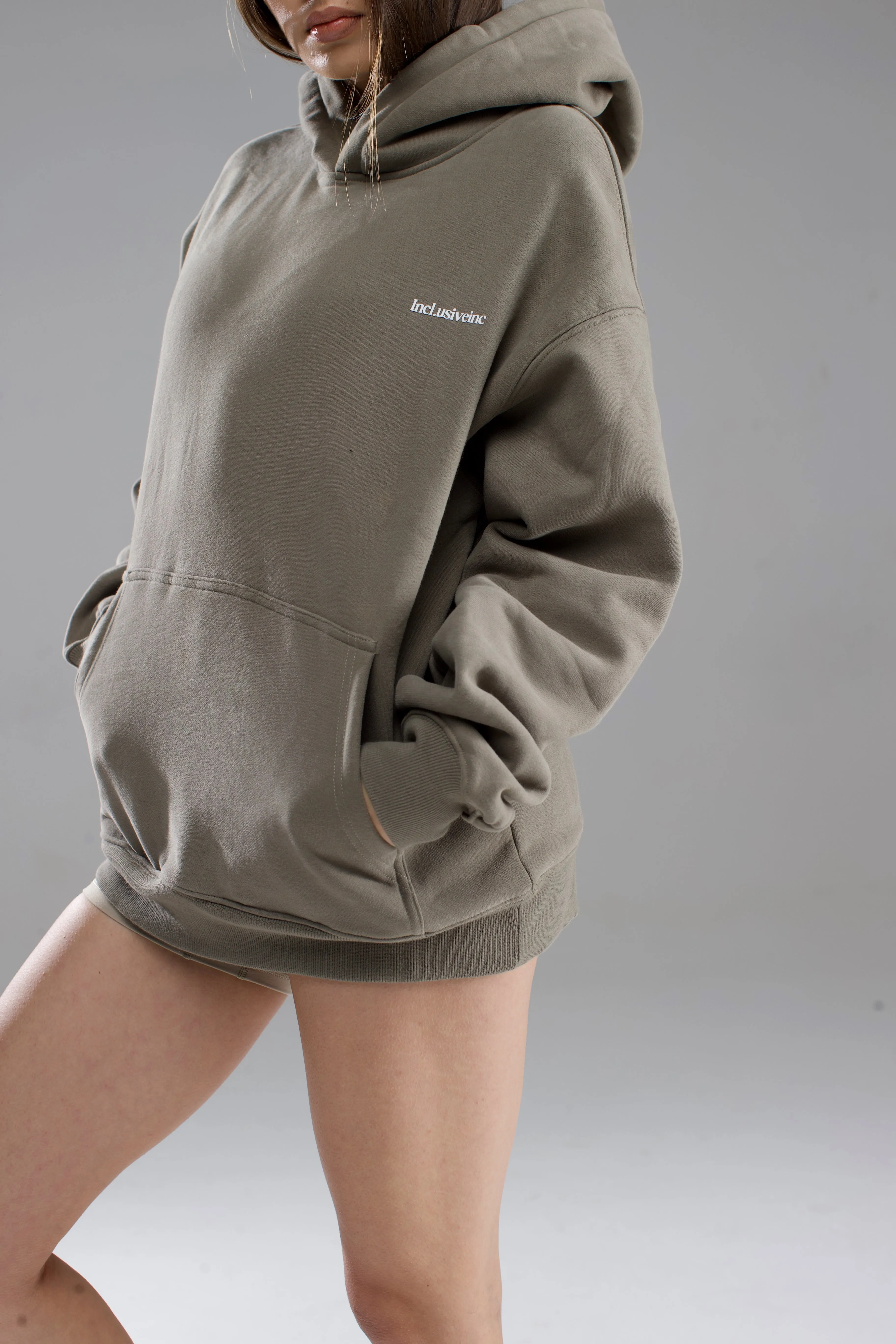 Army Green Luxe Oversized Hoodie