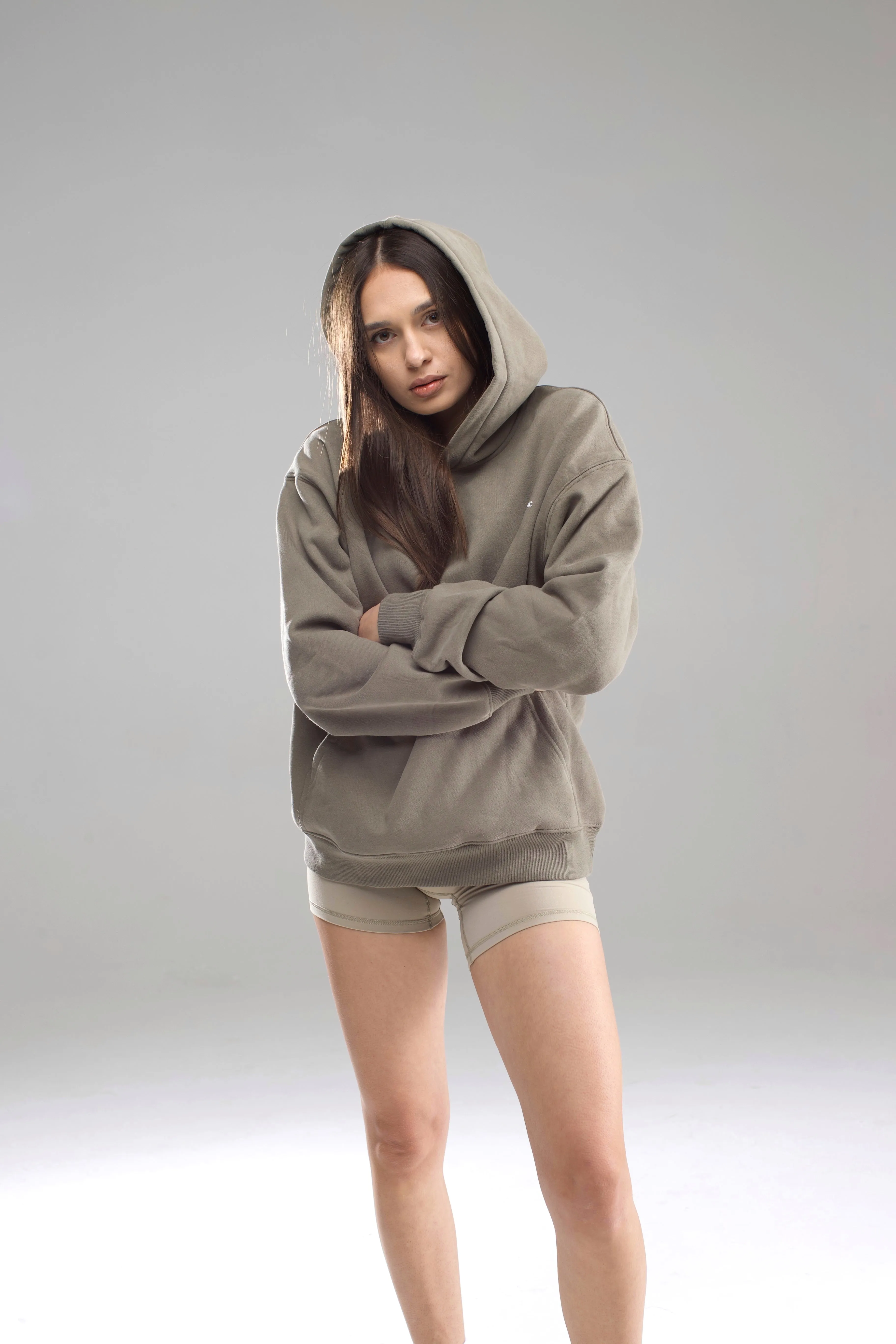 Army Green Luxe Oversized Hoodie