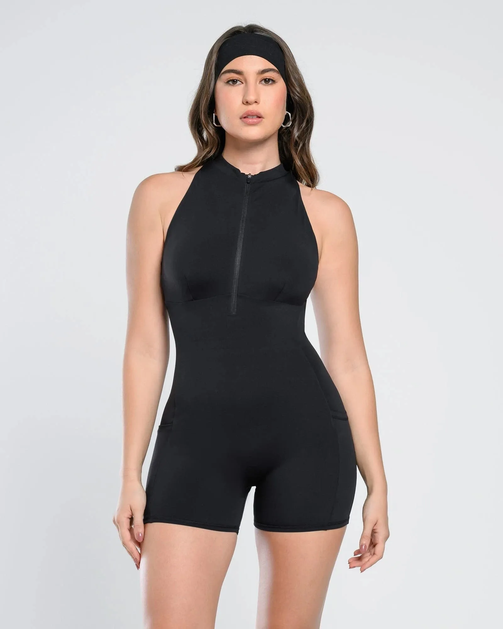 Backcut Bliss Zip-Up Romper