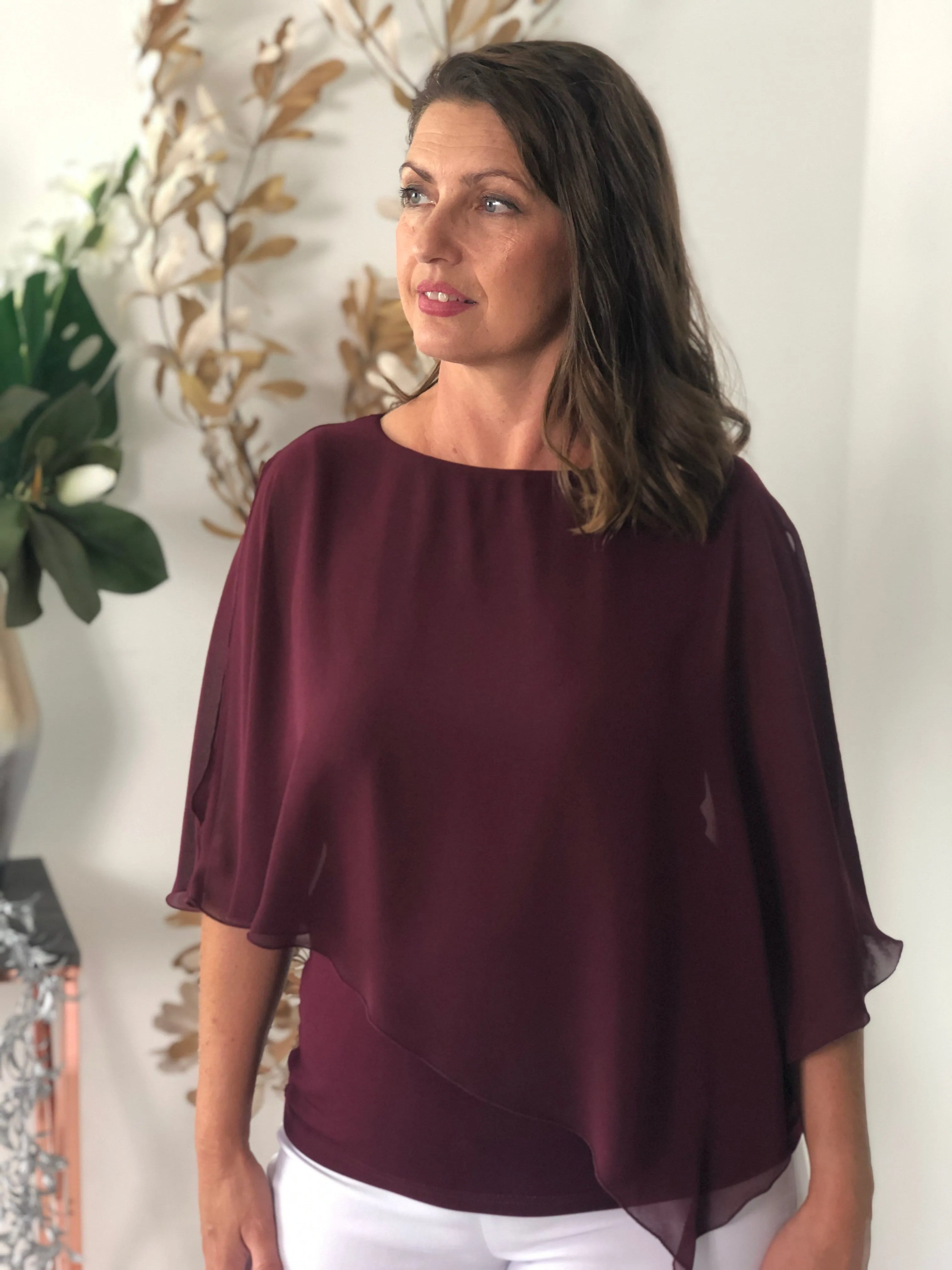 Belmond Burgundy Layering Top