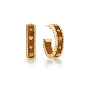 Berry Medium Hoop Earrings - Teak