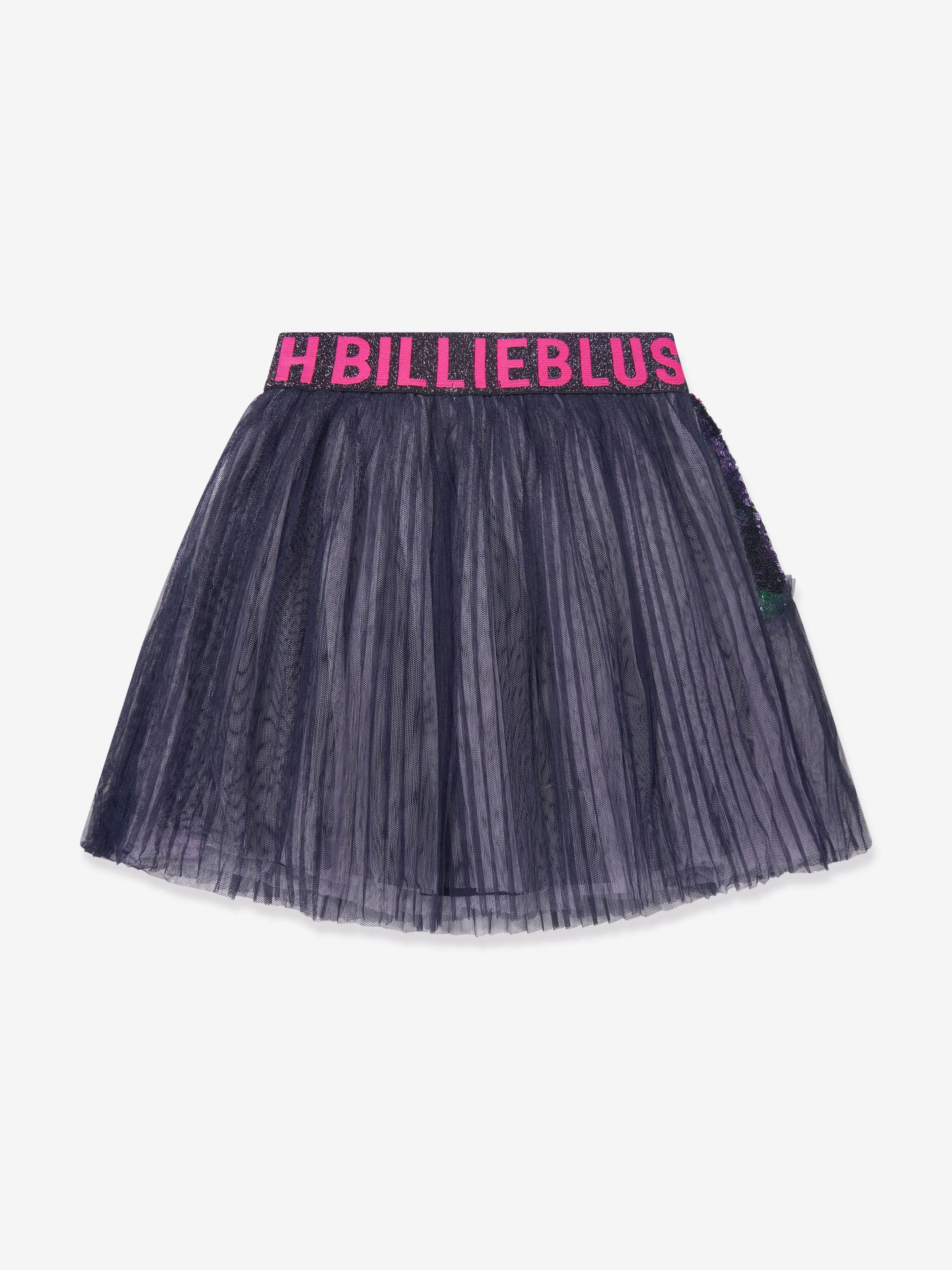 Billieblush Girls Tulle And Sequin Skirt in Navy