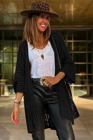 Black Knitted Cardigan