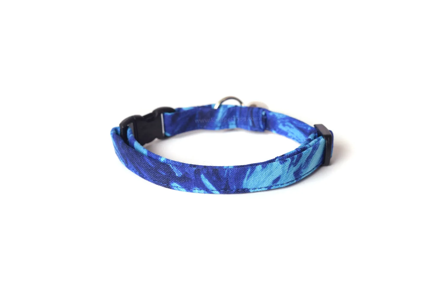 Blue Paint Strokes Cat Collar