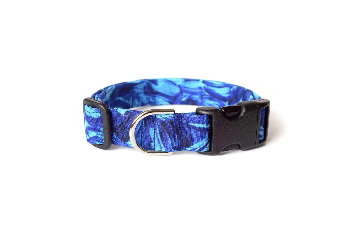 Blue Paint Strokes Dog Collar