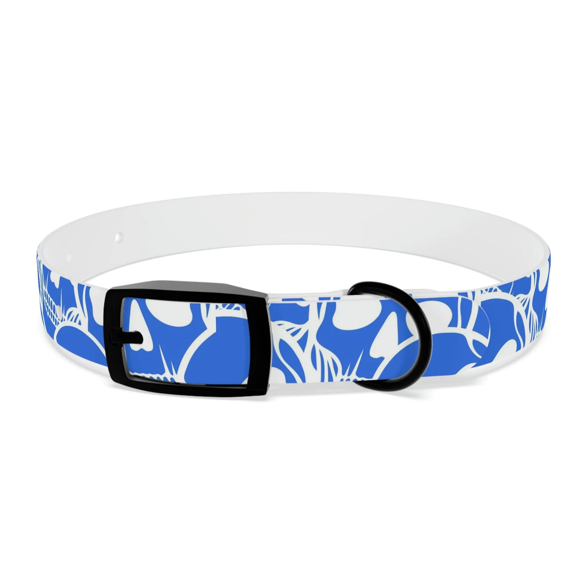 Blue Skull Dog Collar Four Color Buckles