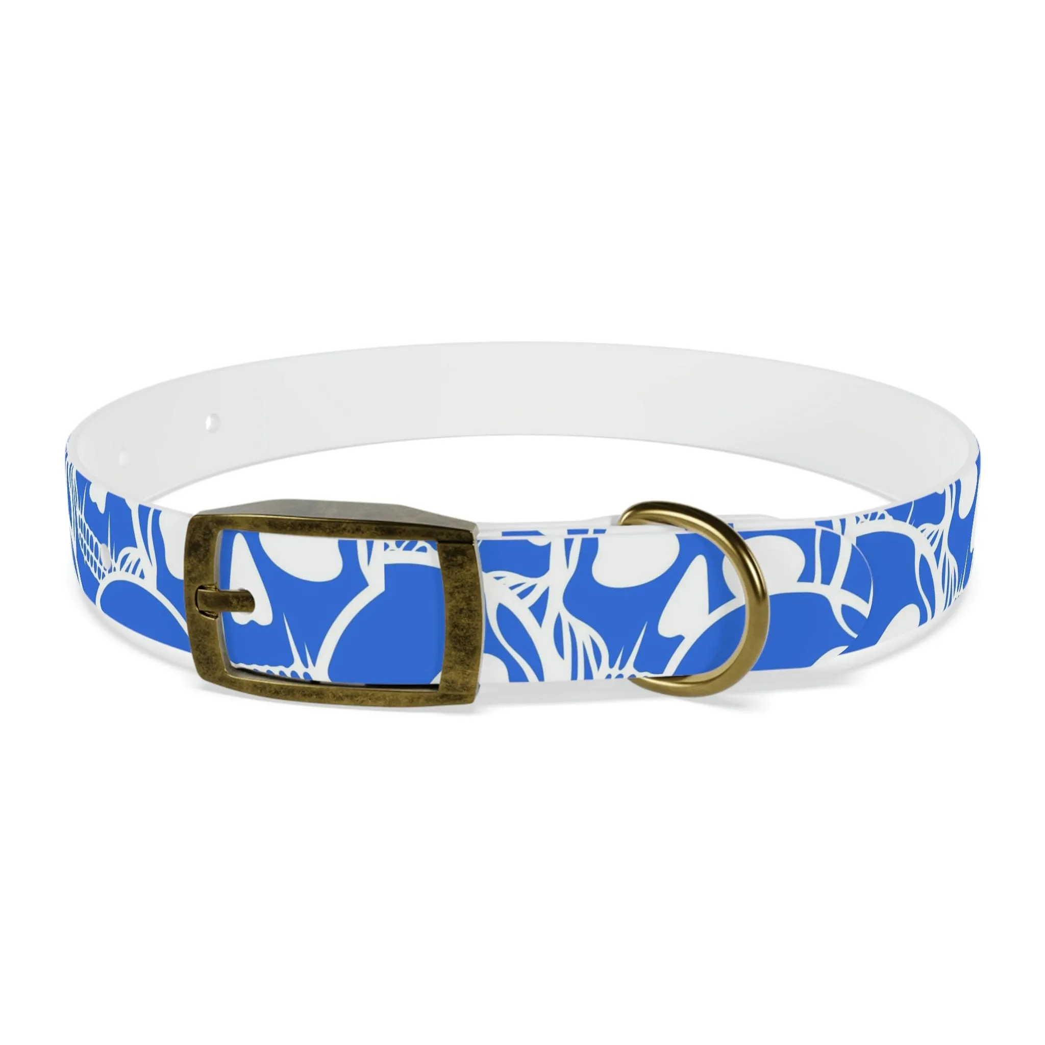 Blue Skull Dog Collar Four Color Buckles