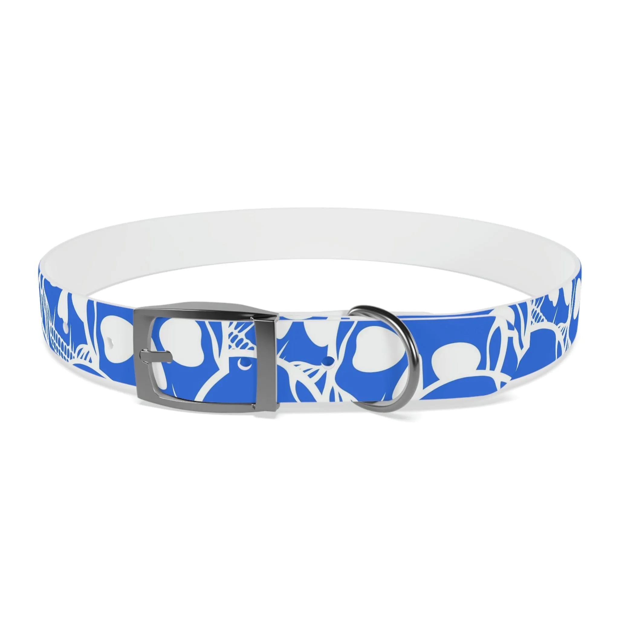 Blue Skull Dog Collar Four Color Buckles