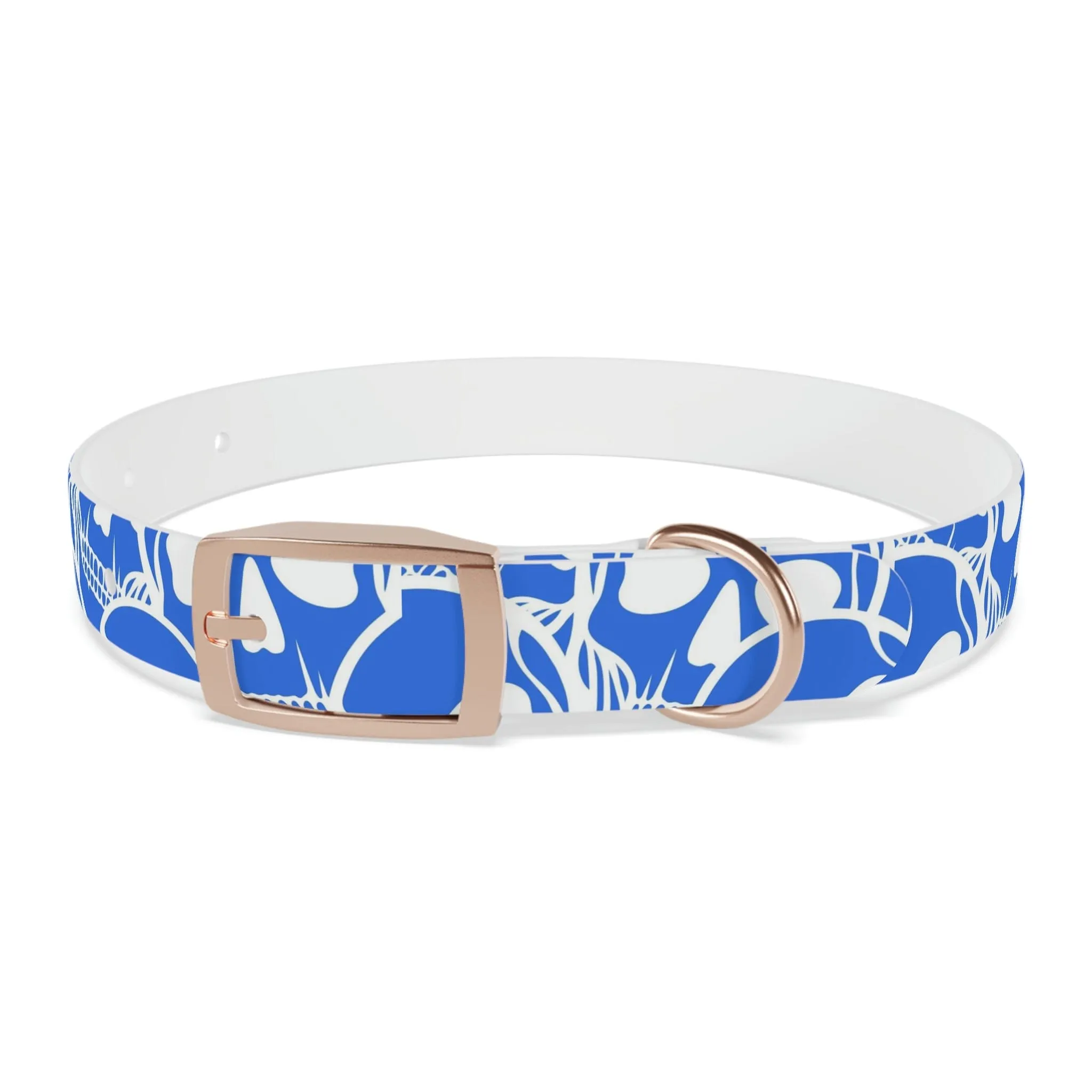 Blue Skull Dog Collar Four Color Buckles