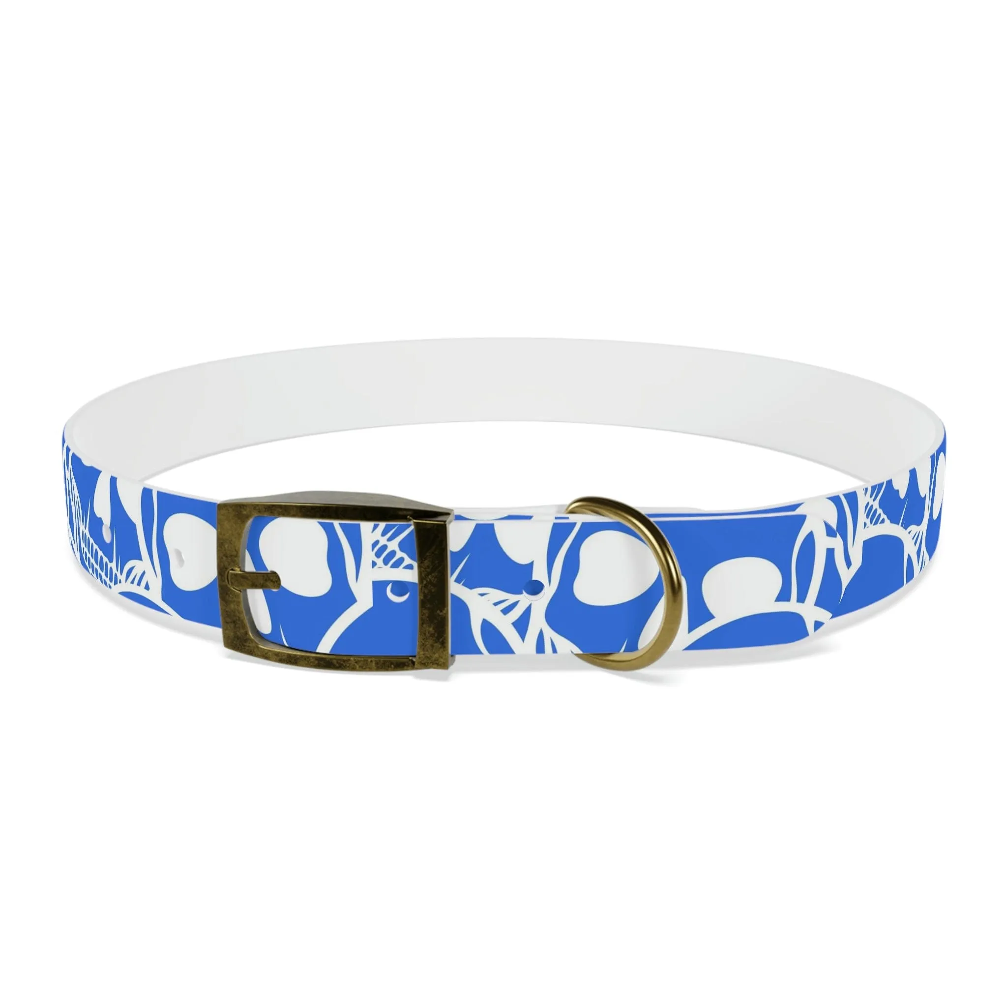 Blue Skull Dog Collar Four Color Buckles