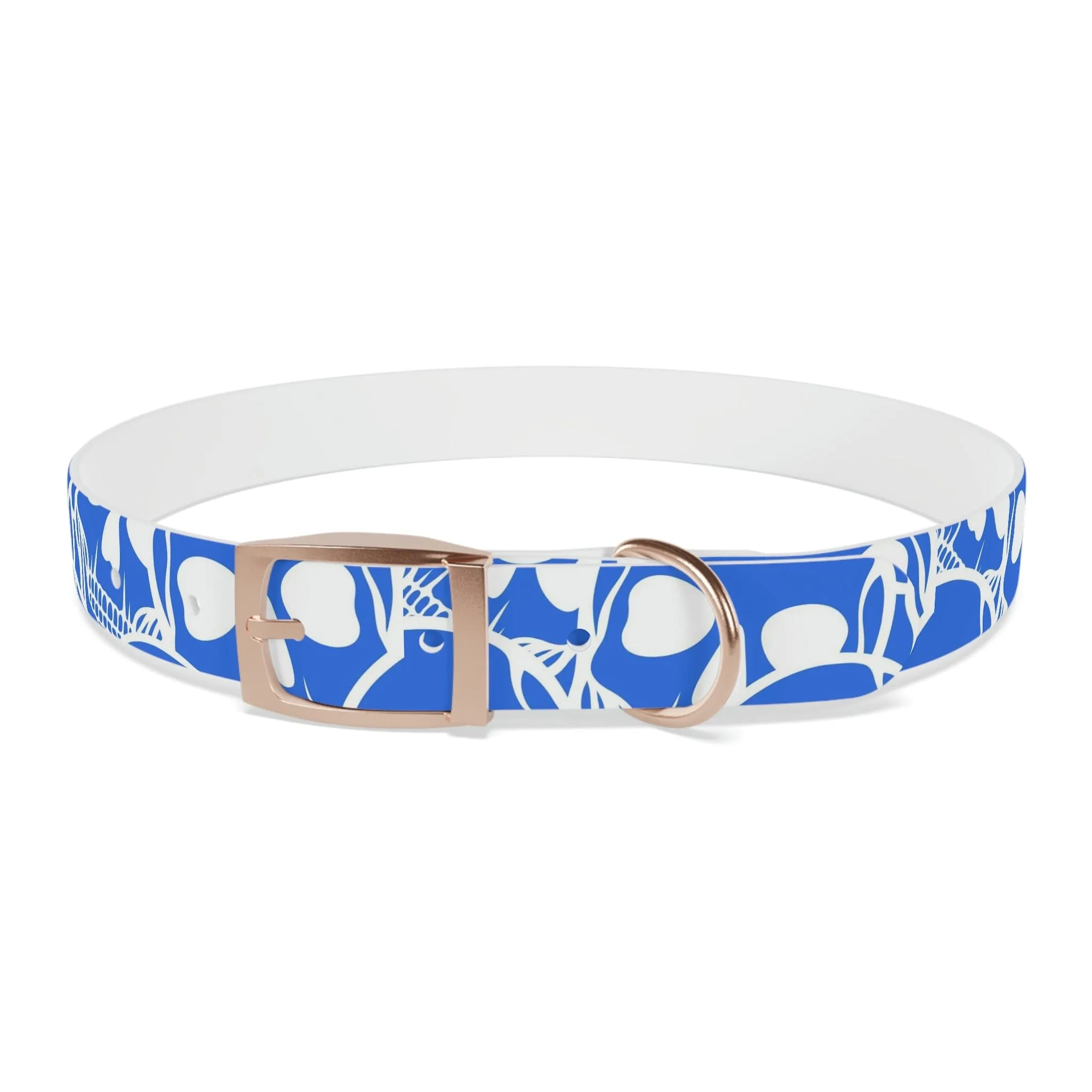 Blue Skull Dog Collar Four Color Buckles