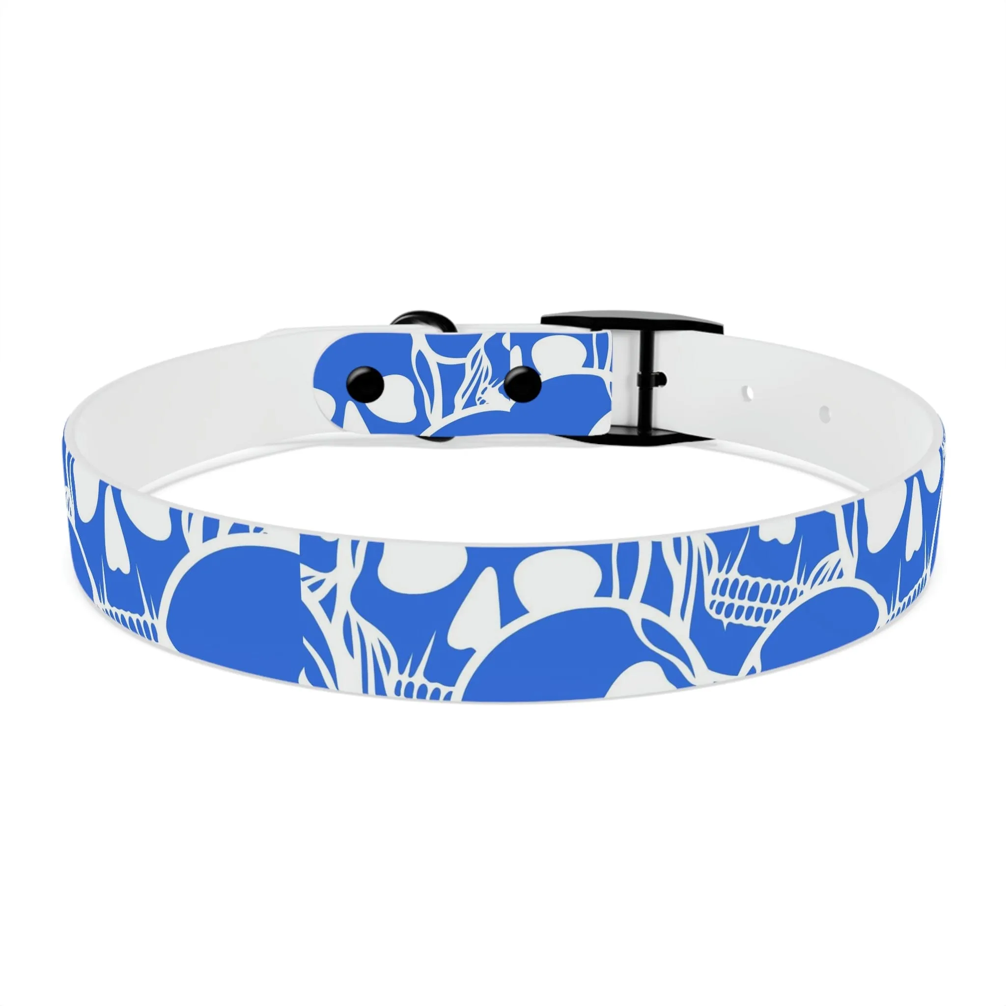 Blue Skull Dog Collar Four Color Buckles