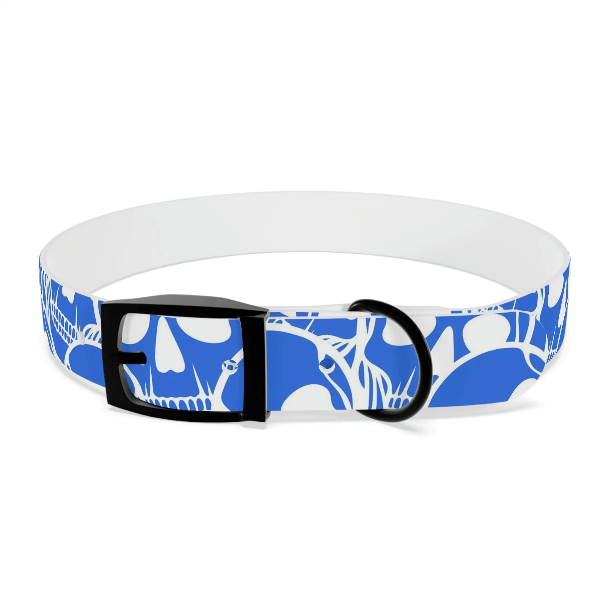 Blue Skull Dog Collar Four Color Buckles